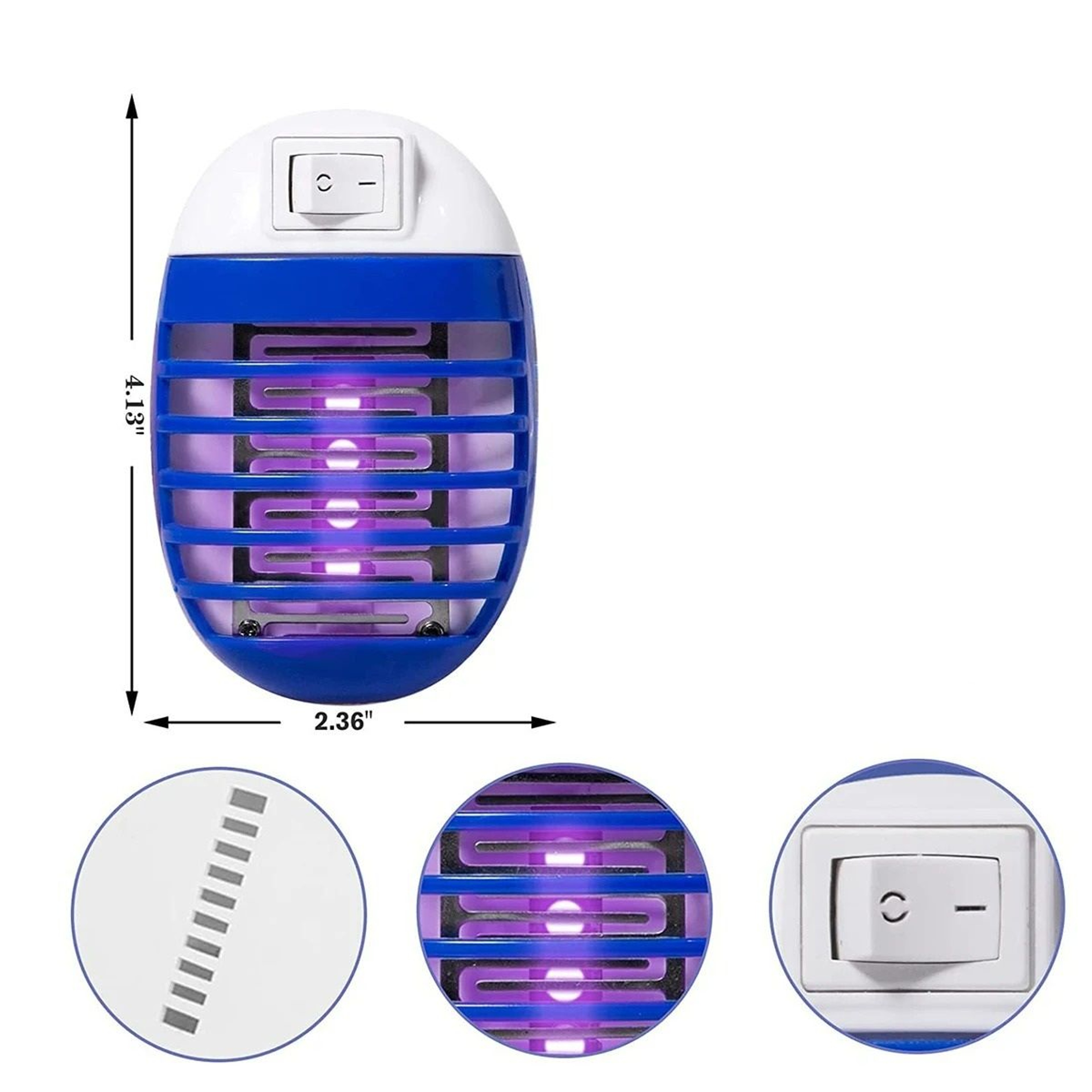 2Pack LED Socket Mosquito Killer Night Lamps 3