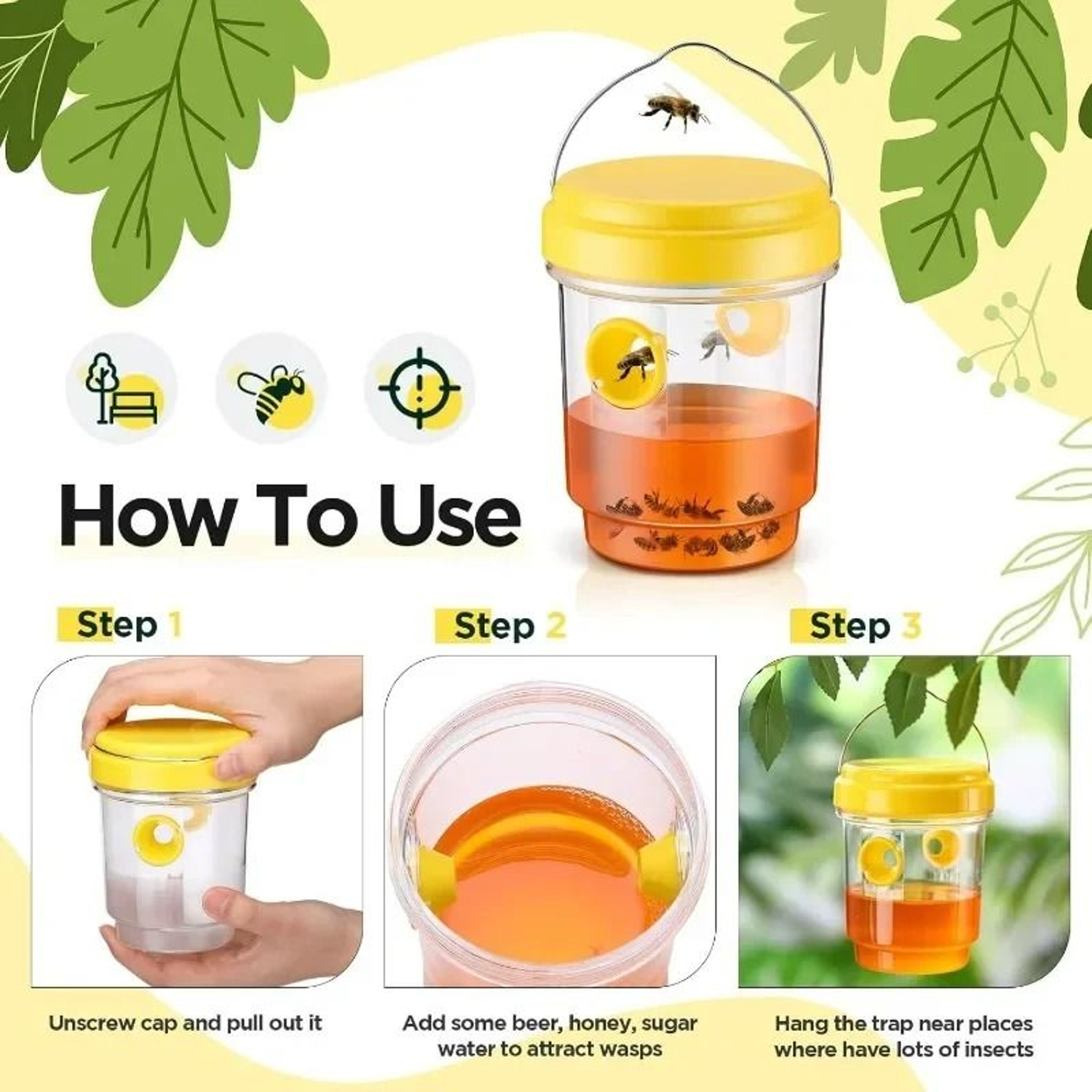 Large Waterproof Hanging Wasp  Hornet Trap 3