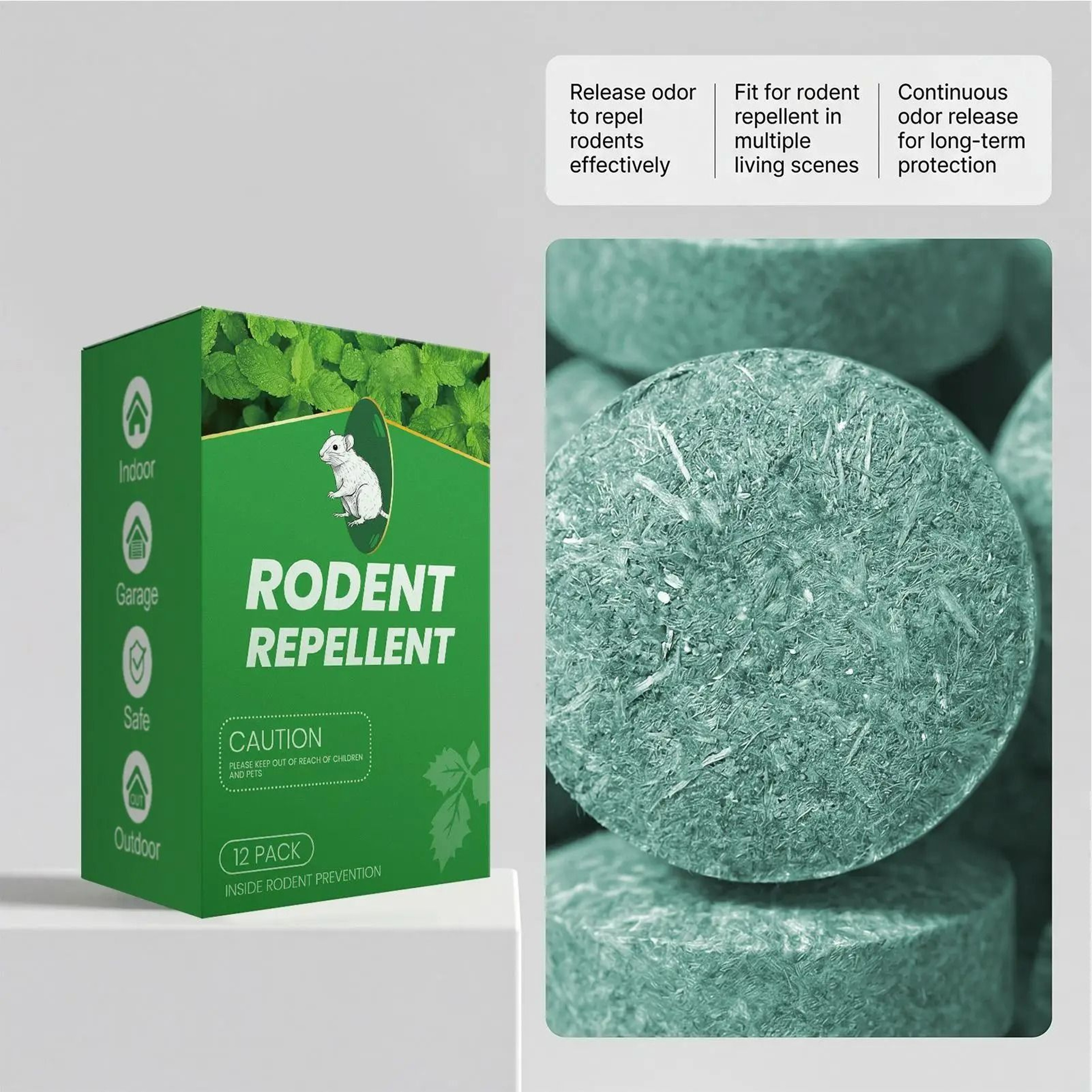 12Pack Natural Peppermint Oil Rat Deterrent Balls 5