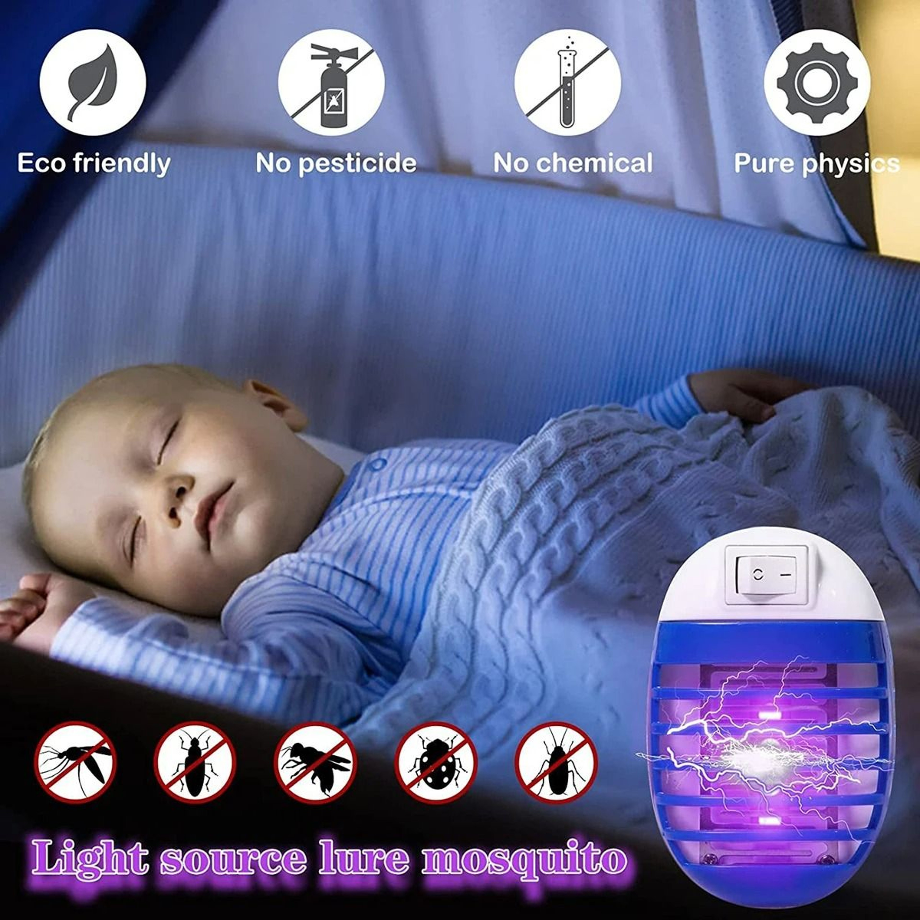 2Pack Indoor PlugIn Electric Bug Zapper  Gnat Traps 5