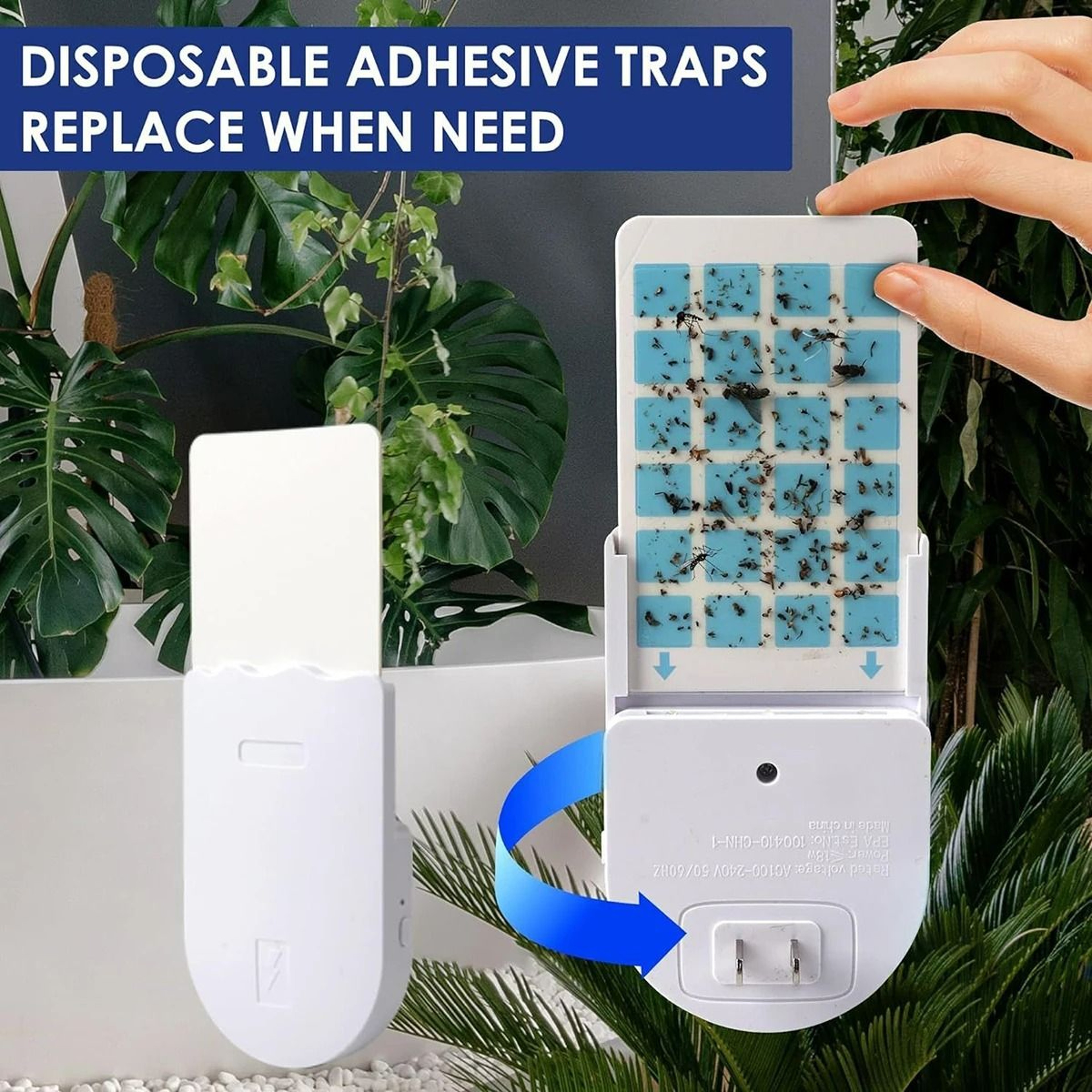 Insertable Adhesive UV Purple Light Insect Trap Lamp 2