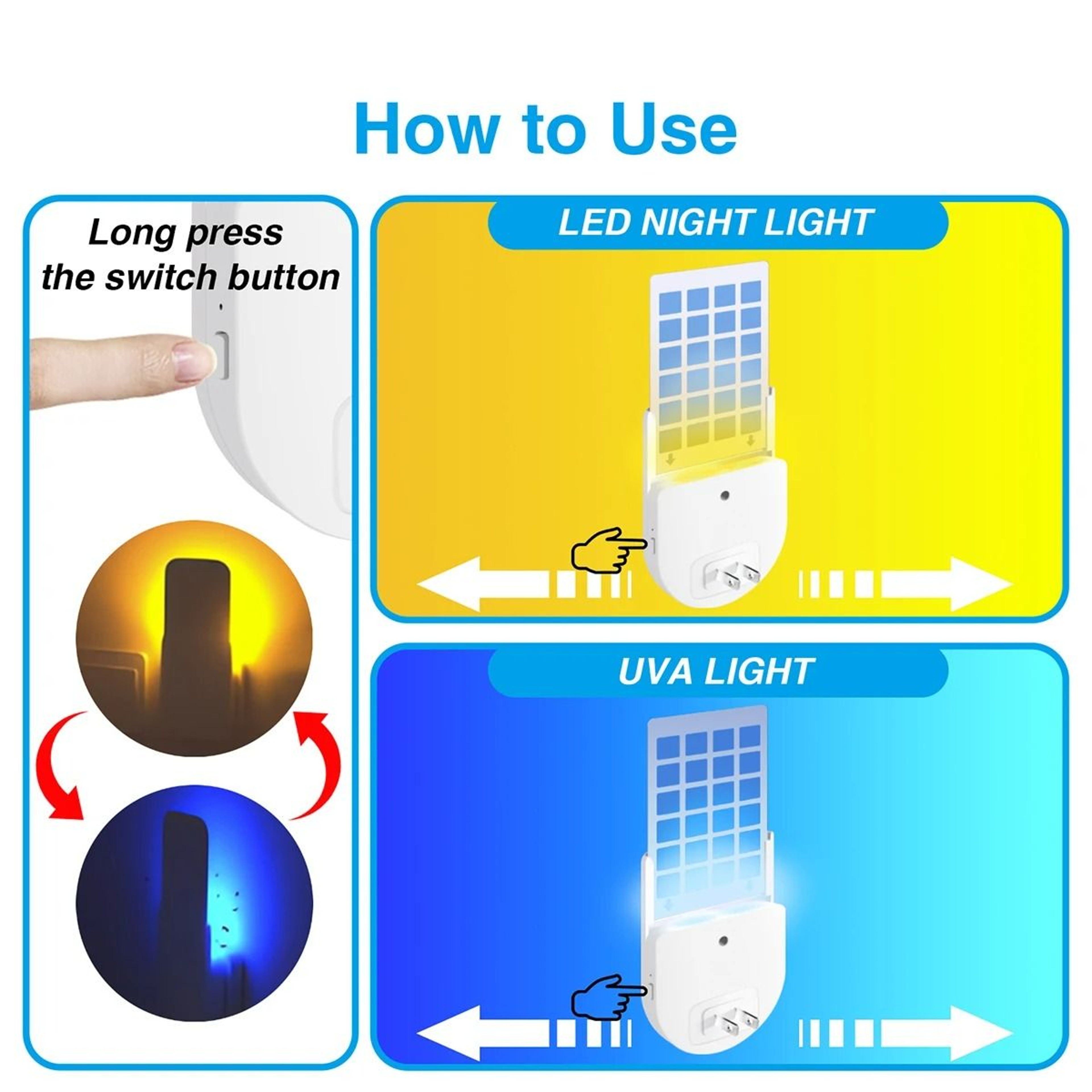 Insertable Adhesive UV Purple Light Insect Trap Lamp 4
