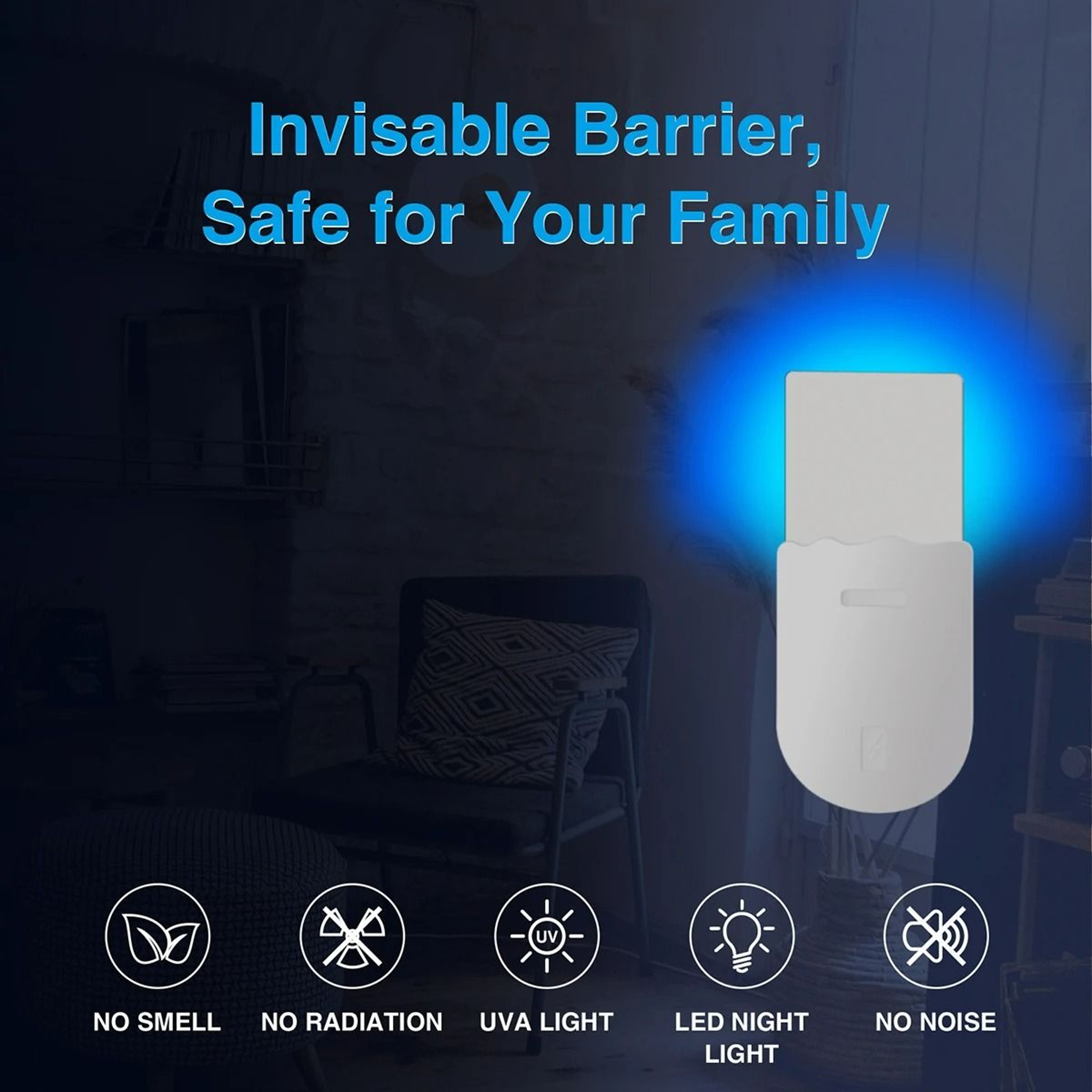 Insertable Adhesive UV Purple Light Insect Trap Lamp 5