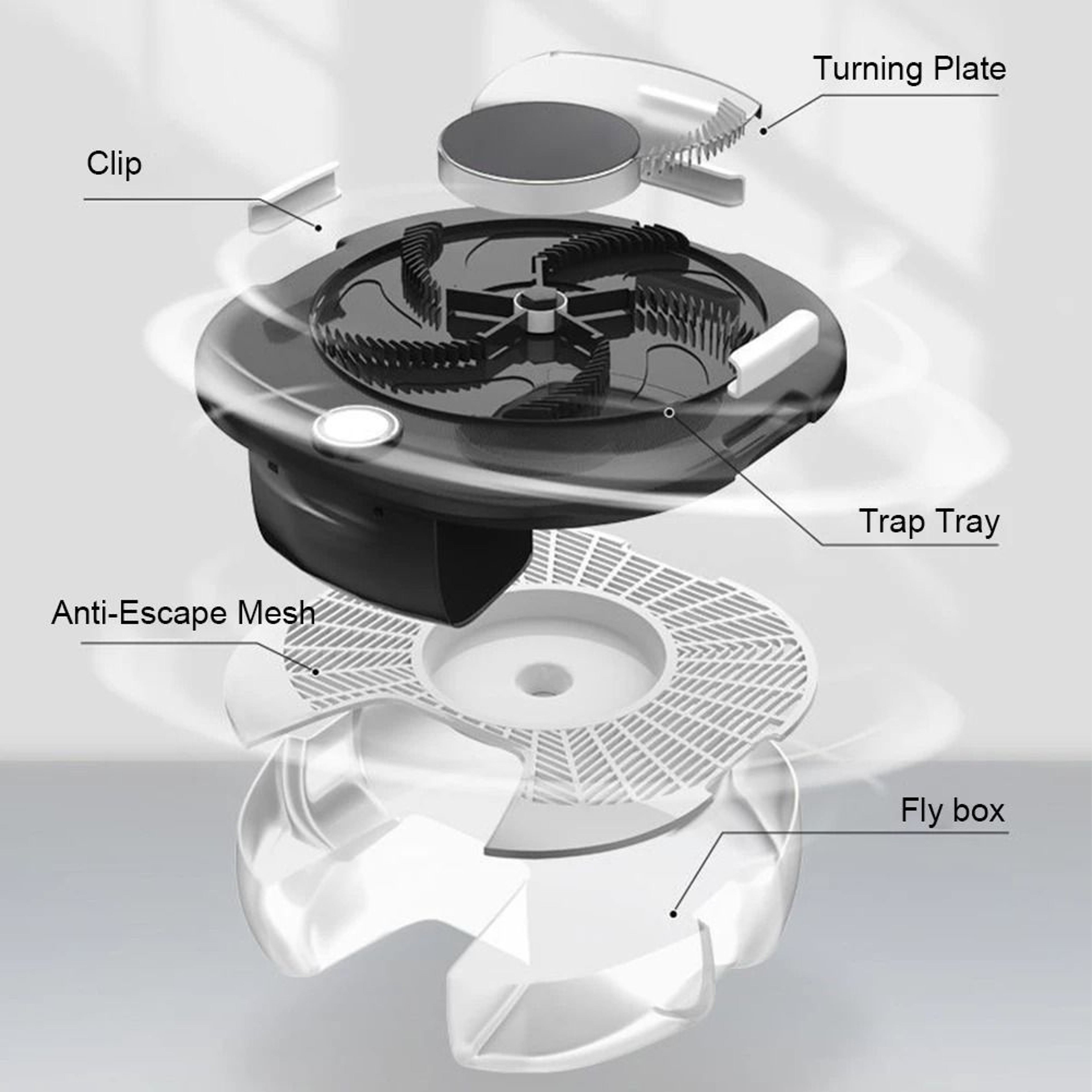 USB Electric Automatic Rotating Fly Trap With Bait 5