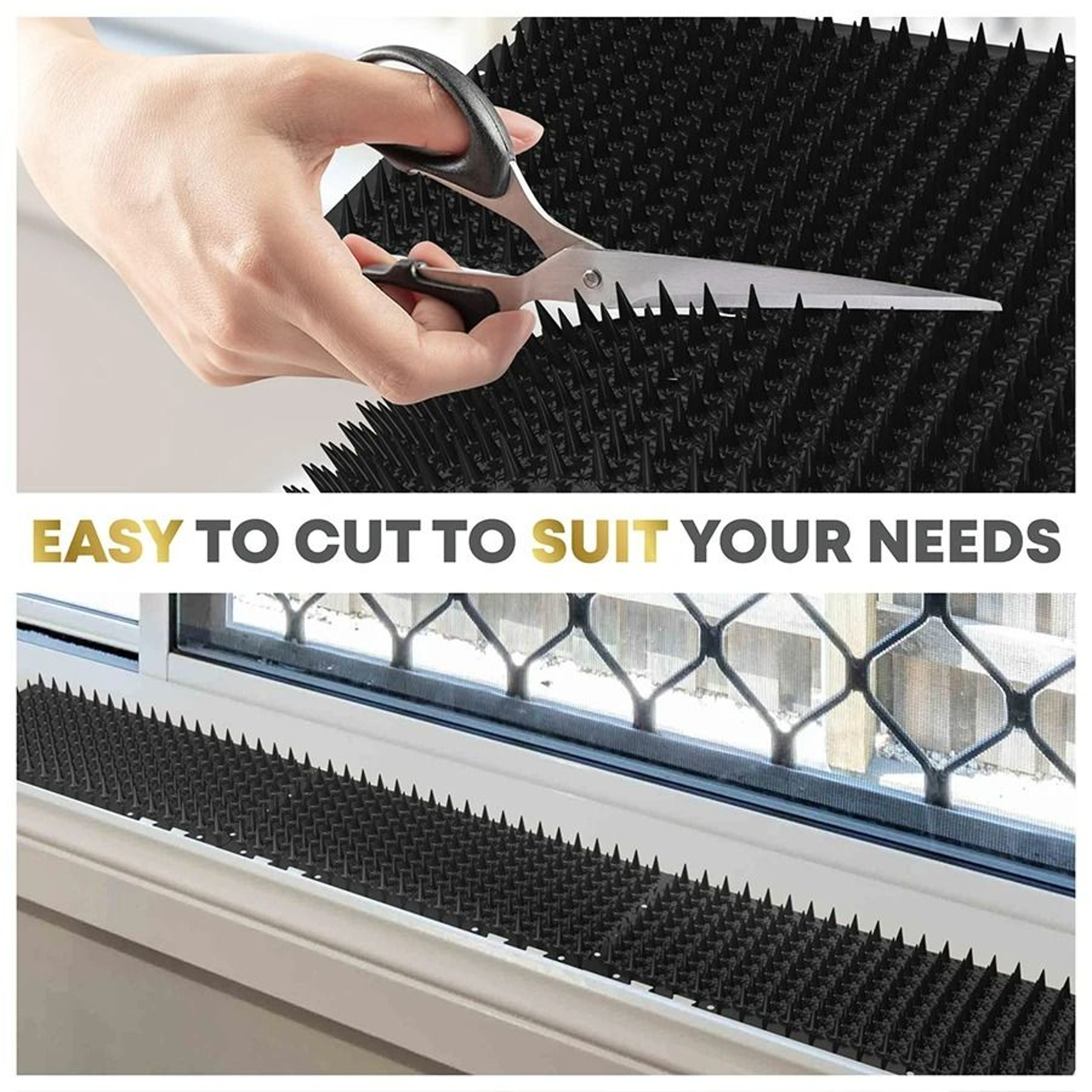 6Pack Plastic Animal Deterrent Spikes  Scat Mat Set 4