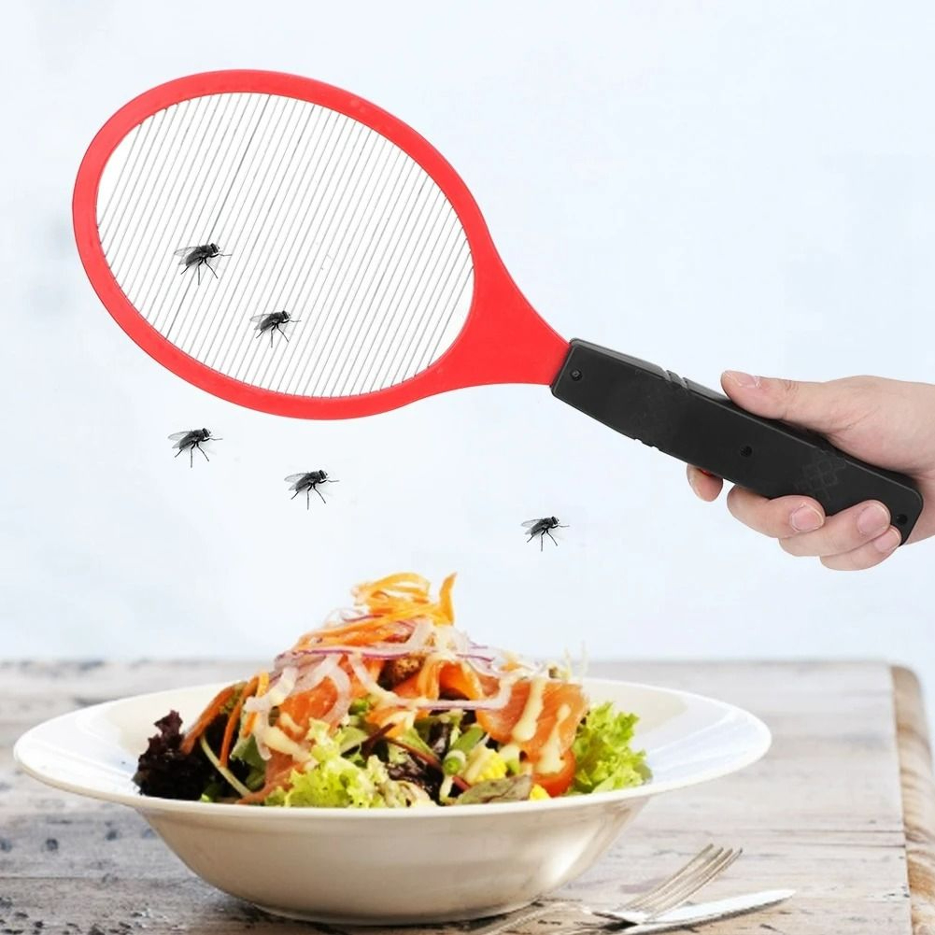 BatteryPowered Electric Mosquito  Bug Swatter Racket 0
