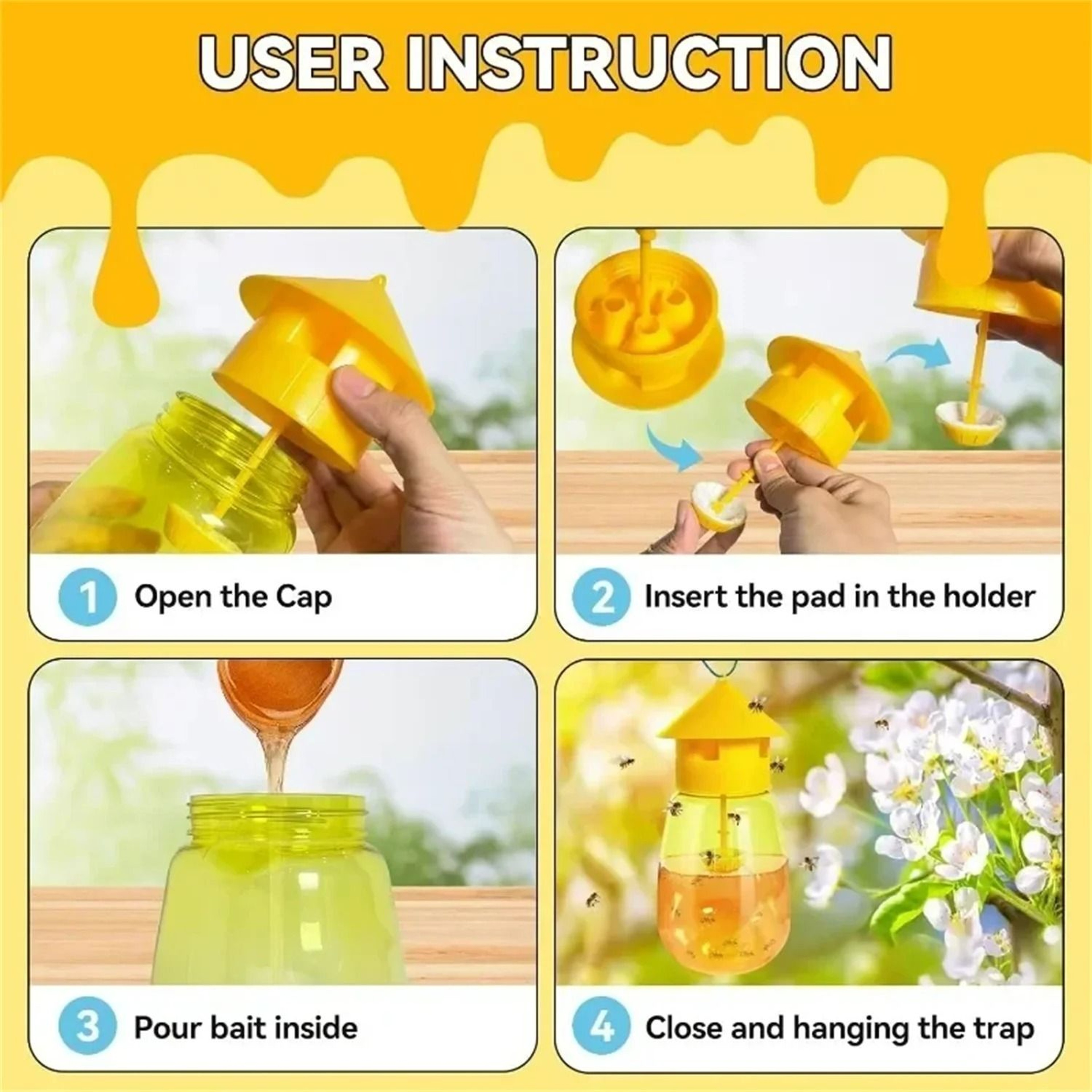 Waterproof Hanging Outdoor Wasp  Hornet Trap 4