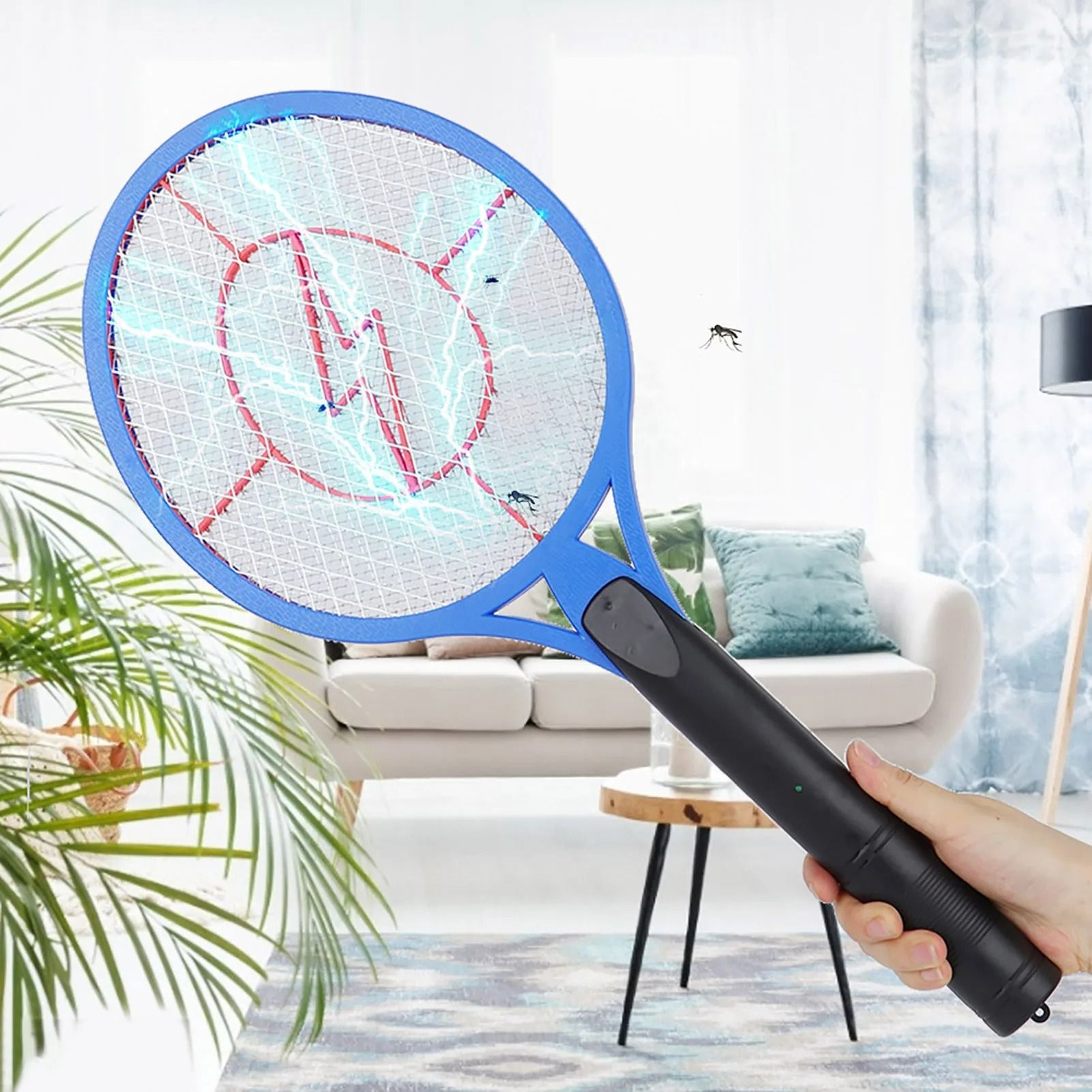 Handheld Portable Electric Mosquito  Fly Swatter Racket 0