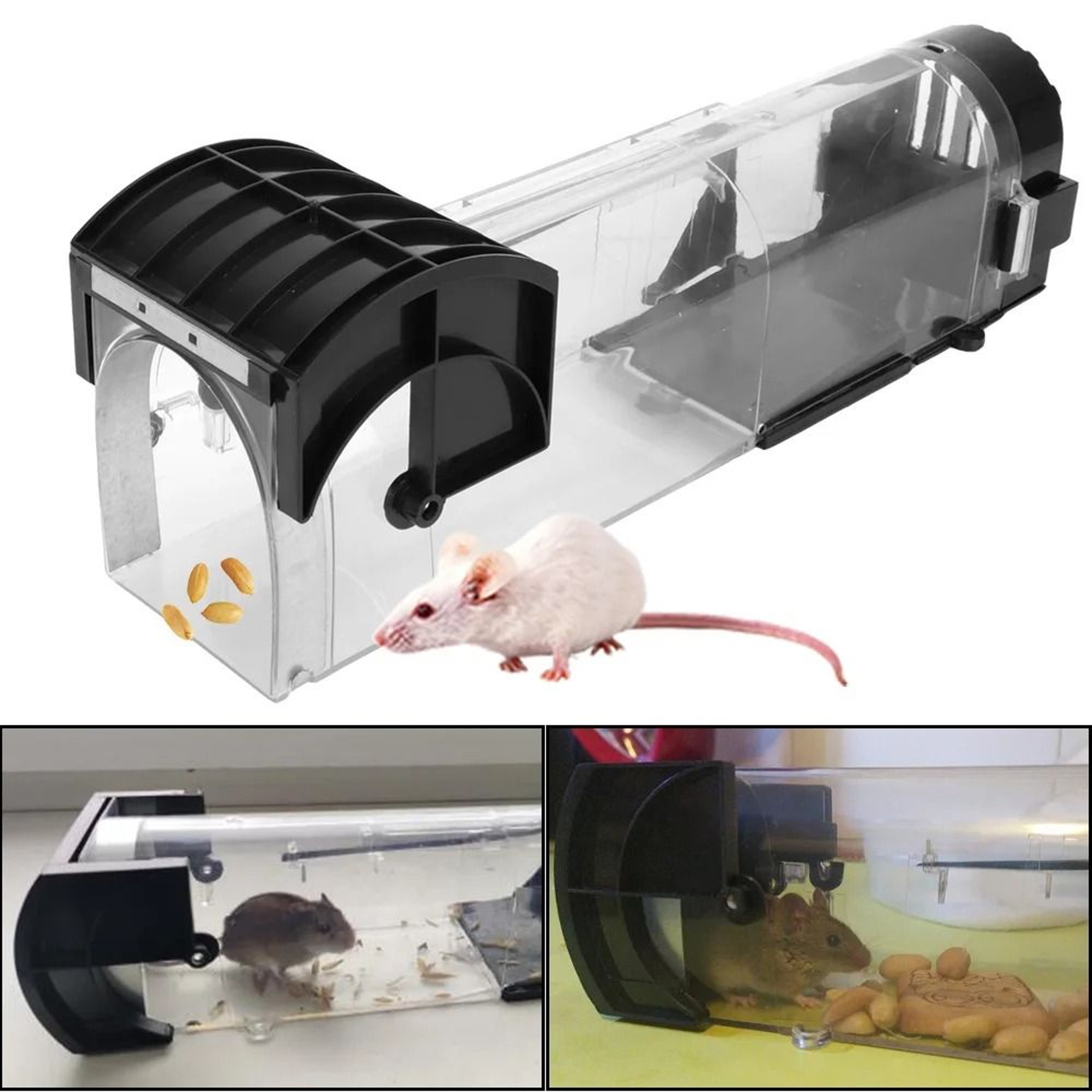 Safe  Firm Reusable Smart SelfLocking Humane Mouse Trap 1
