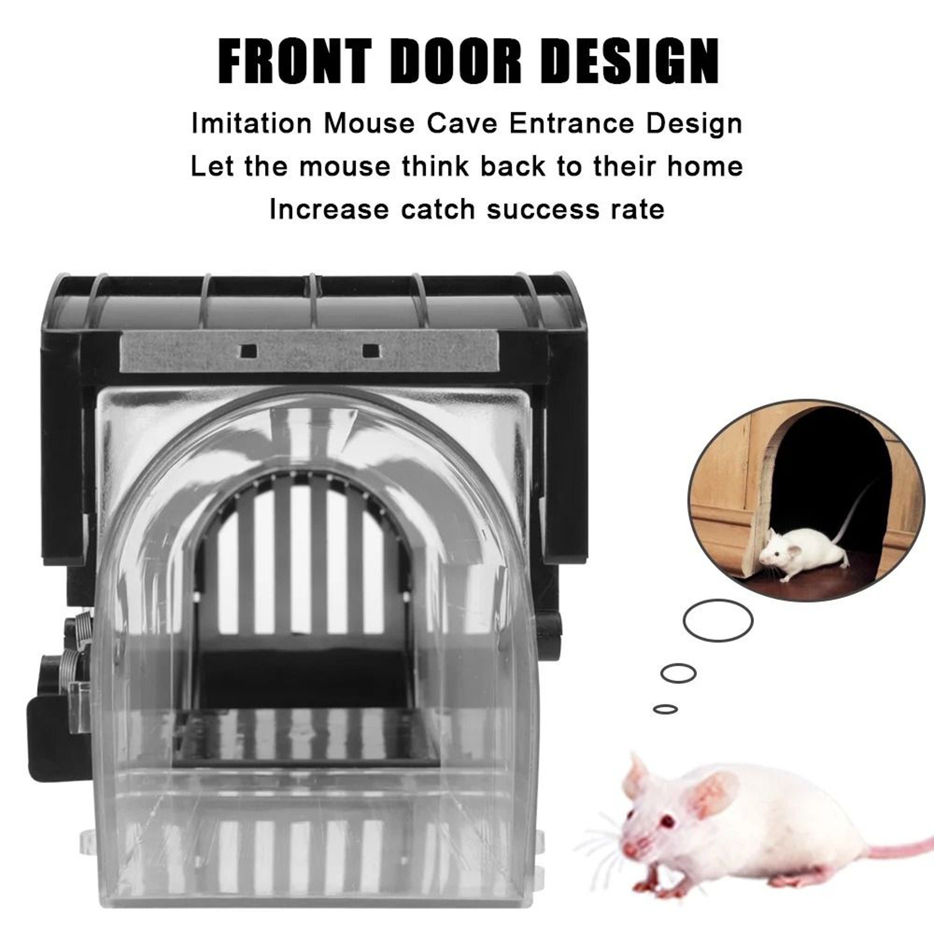 Safe  Firm Reusable Smart SelfLocking Humane Mouse Trap 4