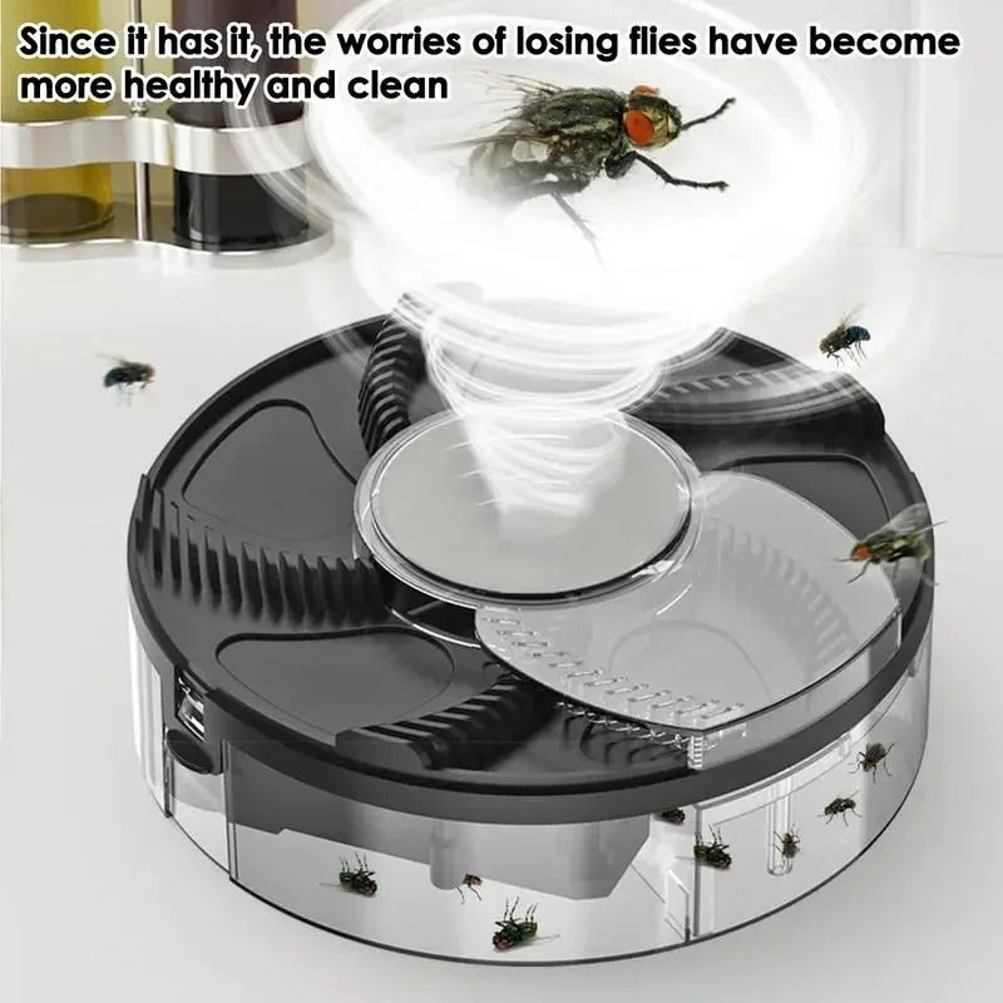 Automatic Electric Rotating Fly  Gnat Trap Catcher 2
