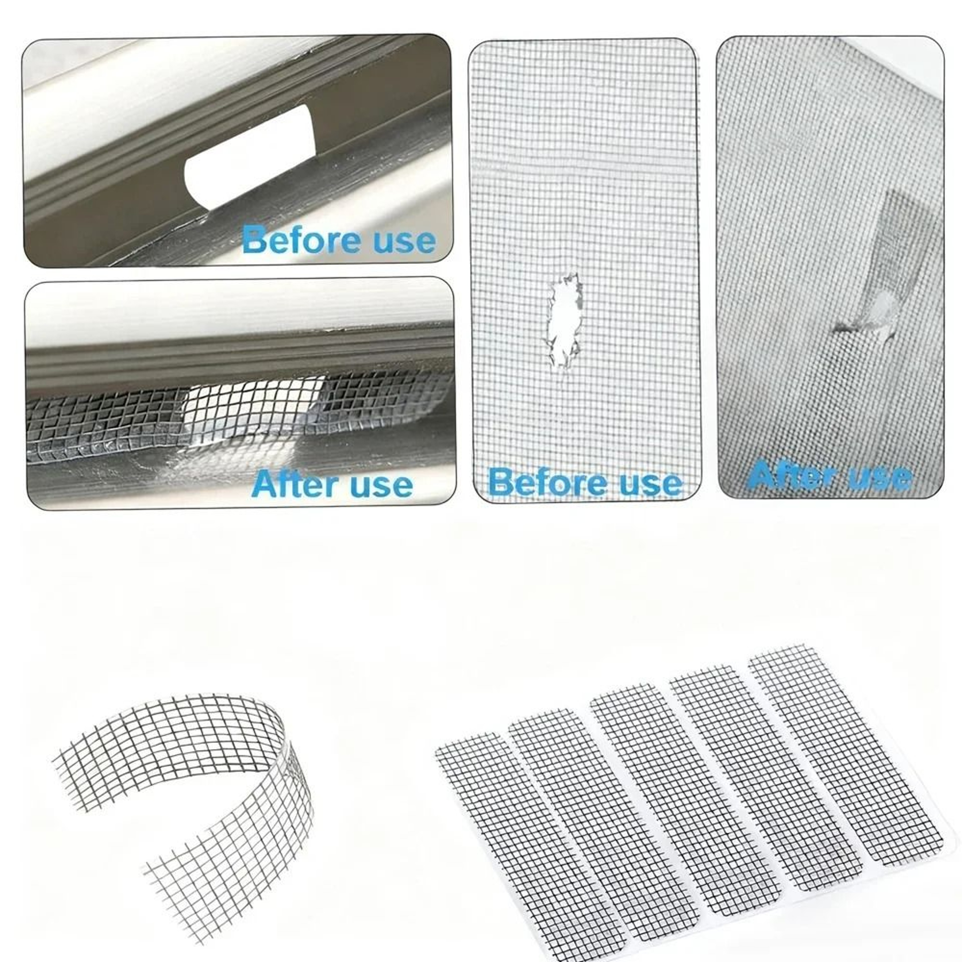 10Piece SelfAdhesive Window  Door Screen Repair Mesh Patch Set 3
