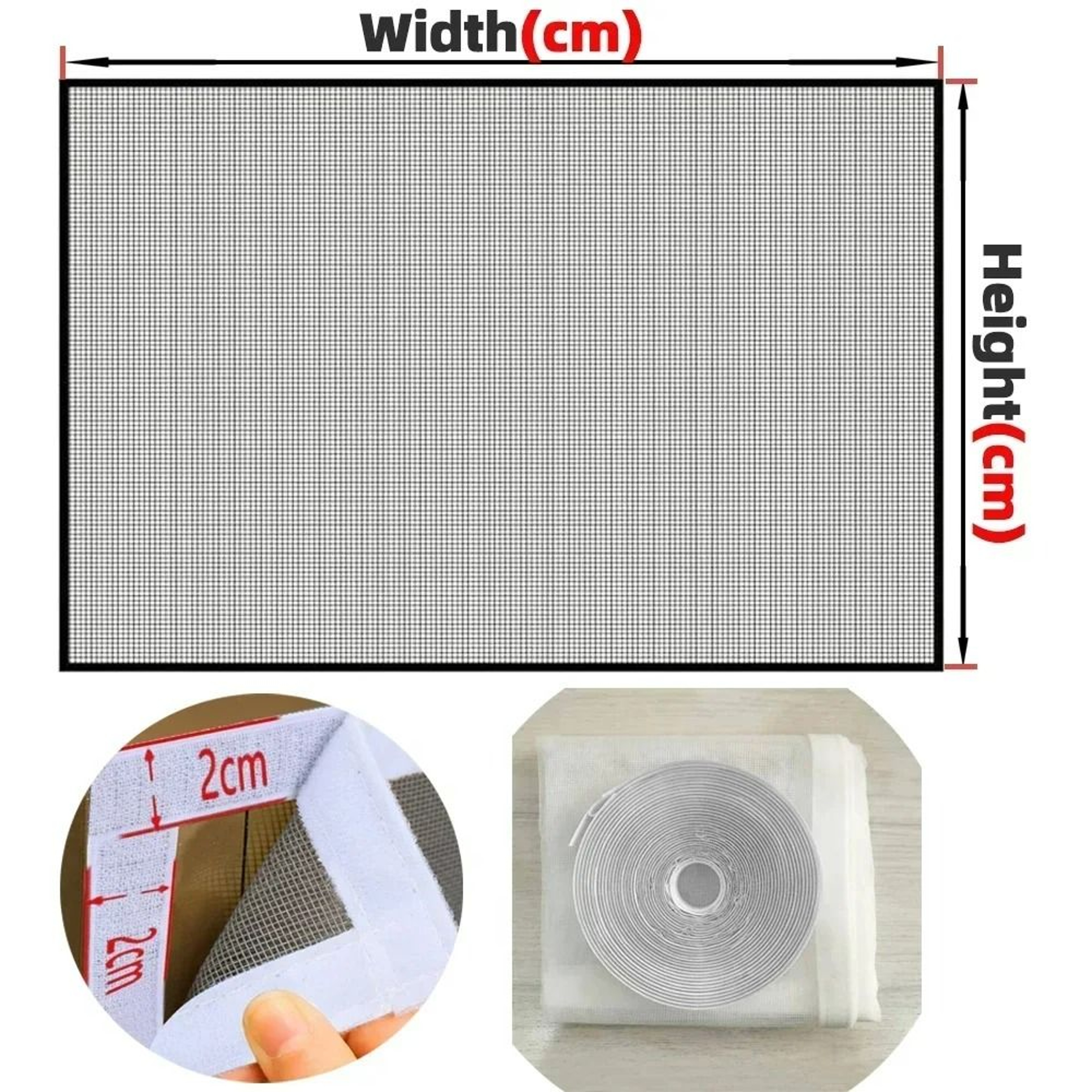 SelfAdhesive White AntiMosquito Window Screen Mesh 2