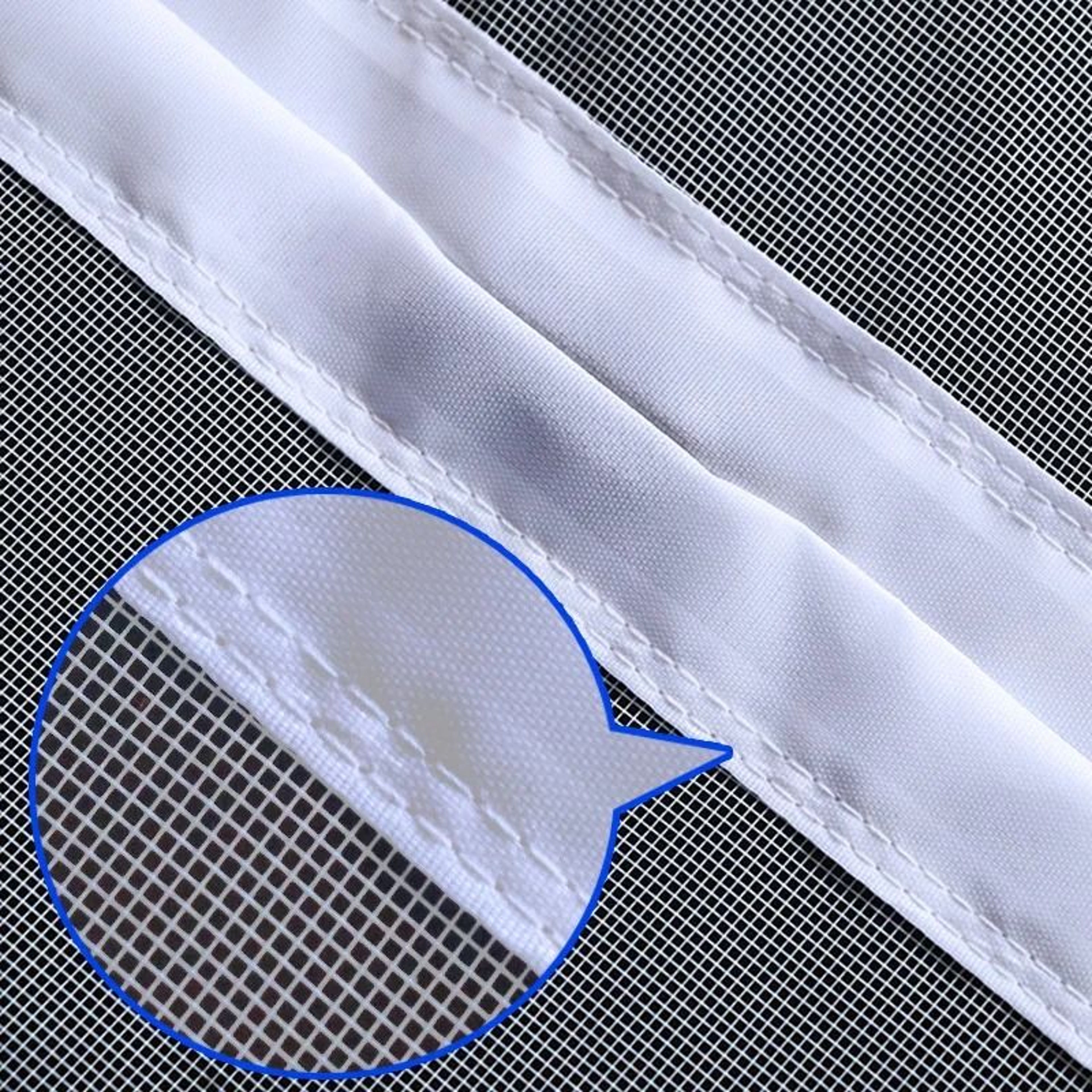 White Magnetic Door Screen Mesh Curtain 3