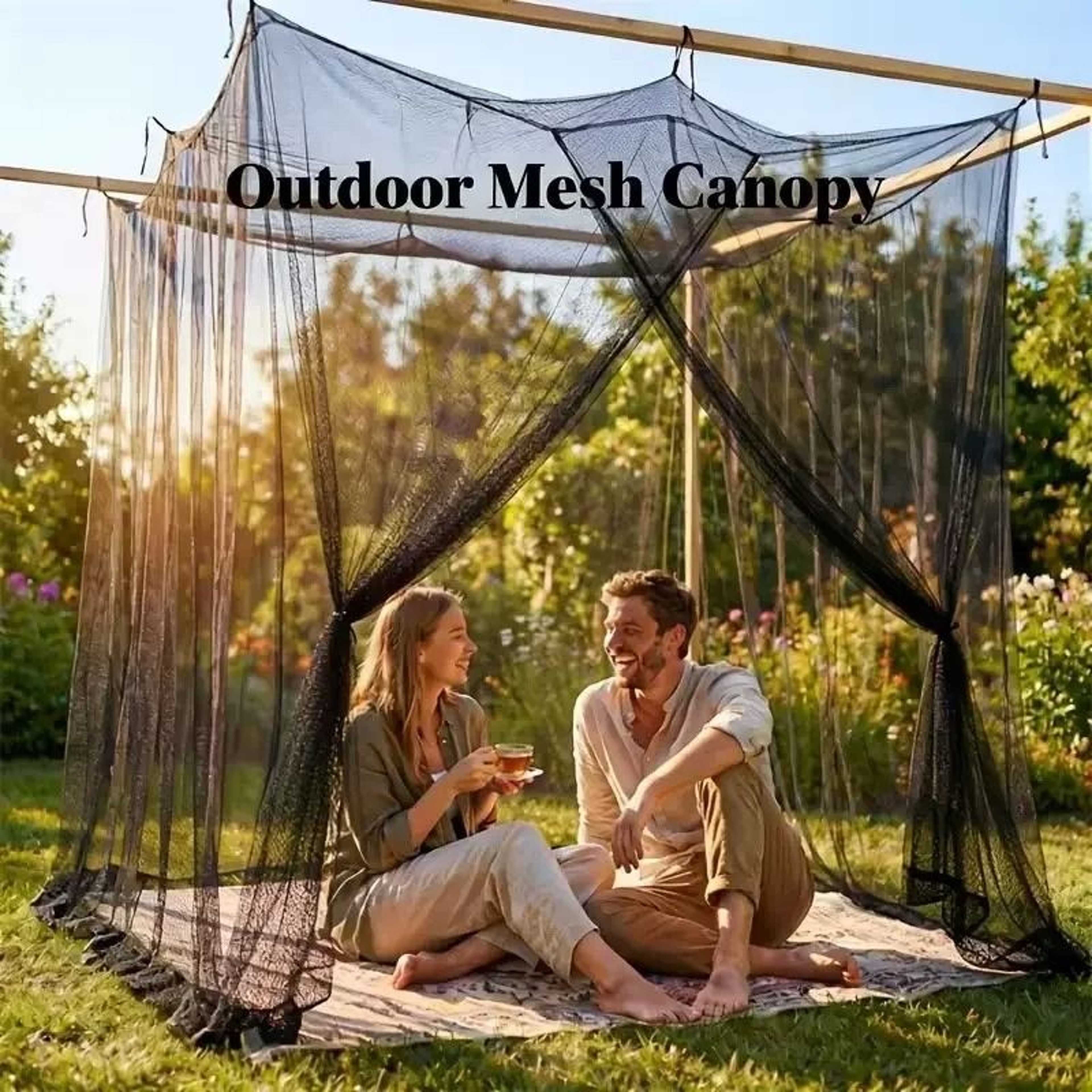 Large Outdoor Canopy Mesh Fly Netting Enclosure 1
