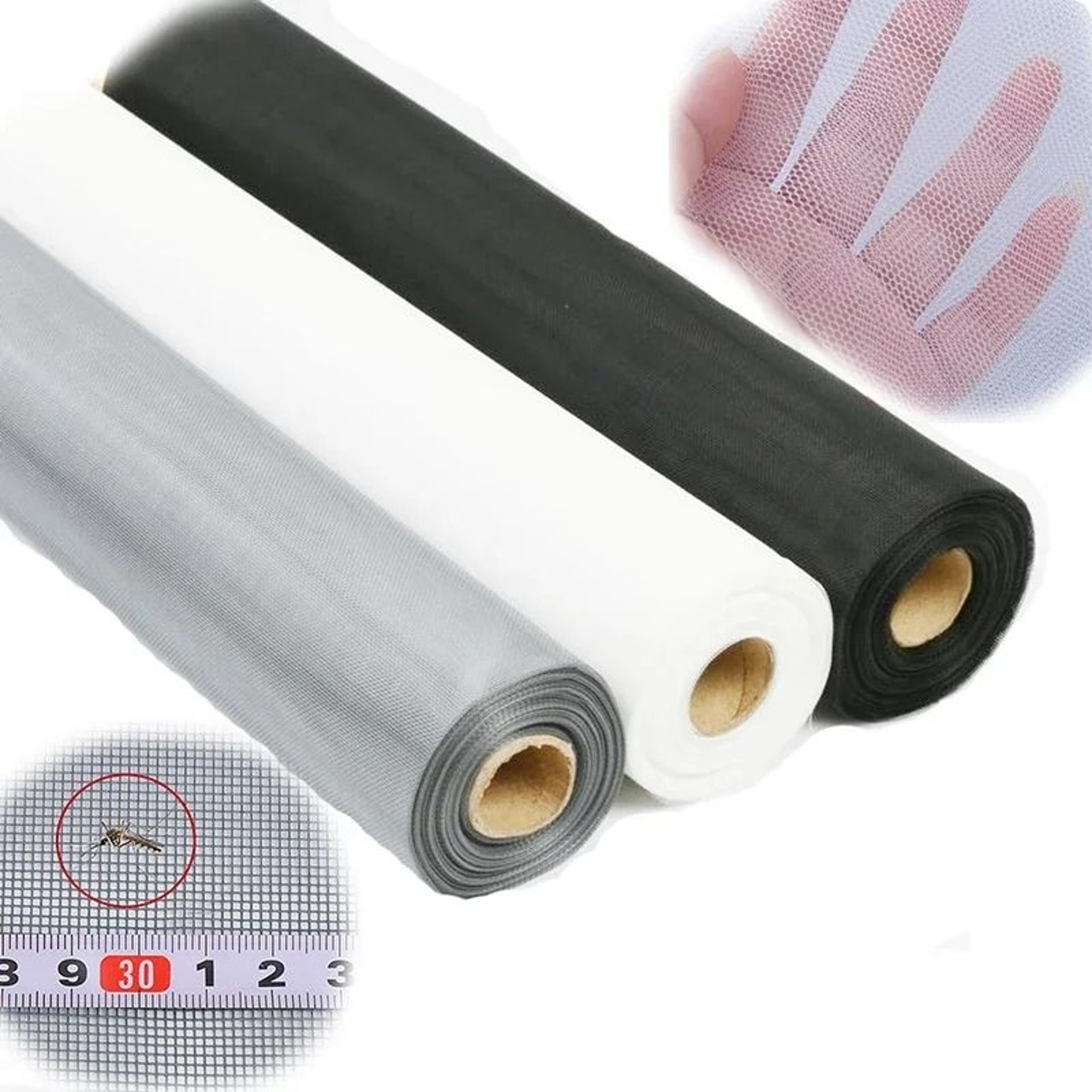 PP Nano Indoor Customizable Window Mosquito  Insect Mesh Screen Roll 2
