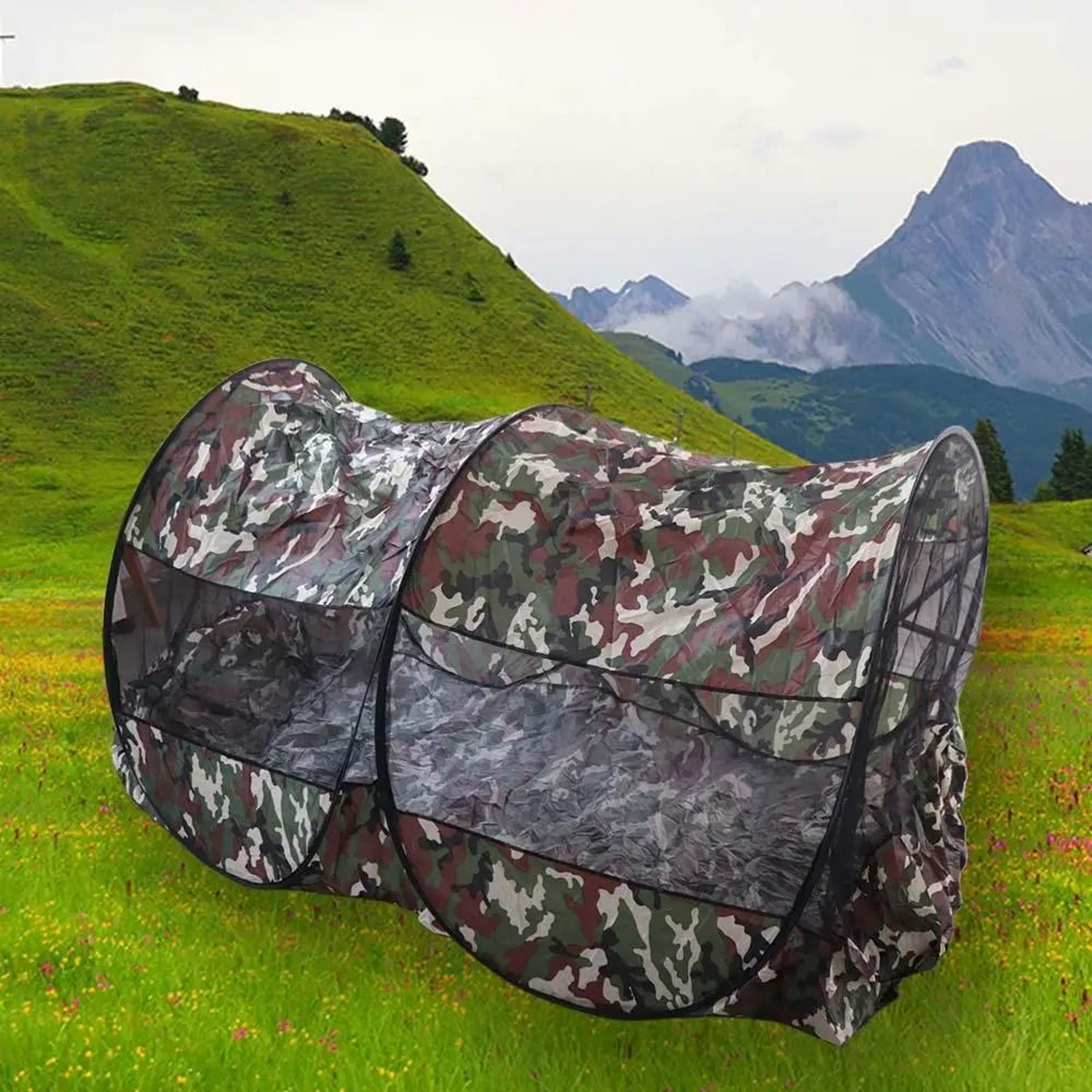 Portable Camo Pop Up Bug Tent Folding Camping Mosquito Net 0