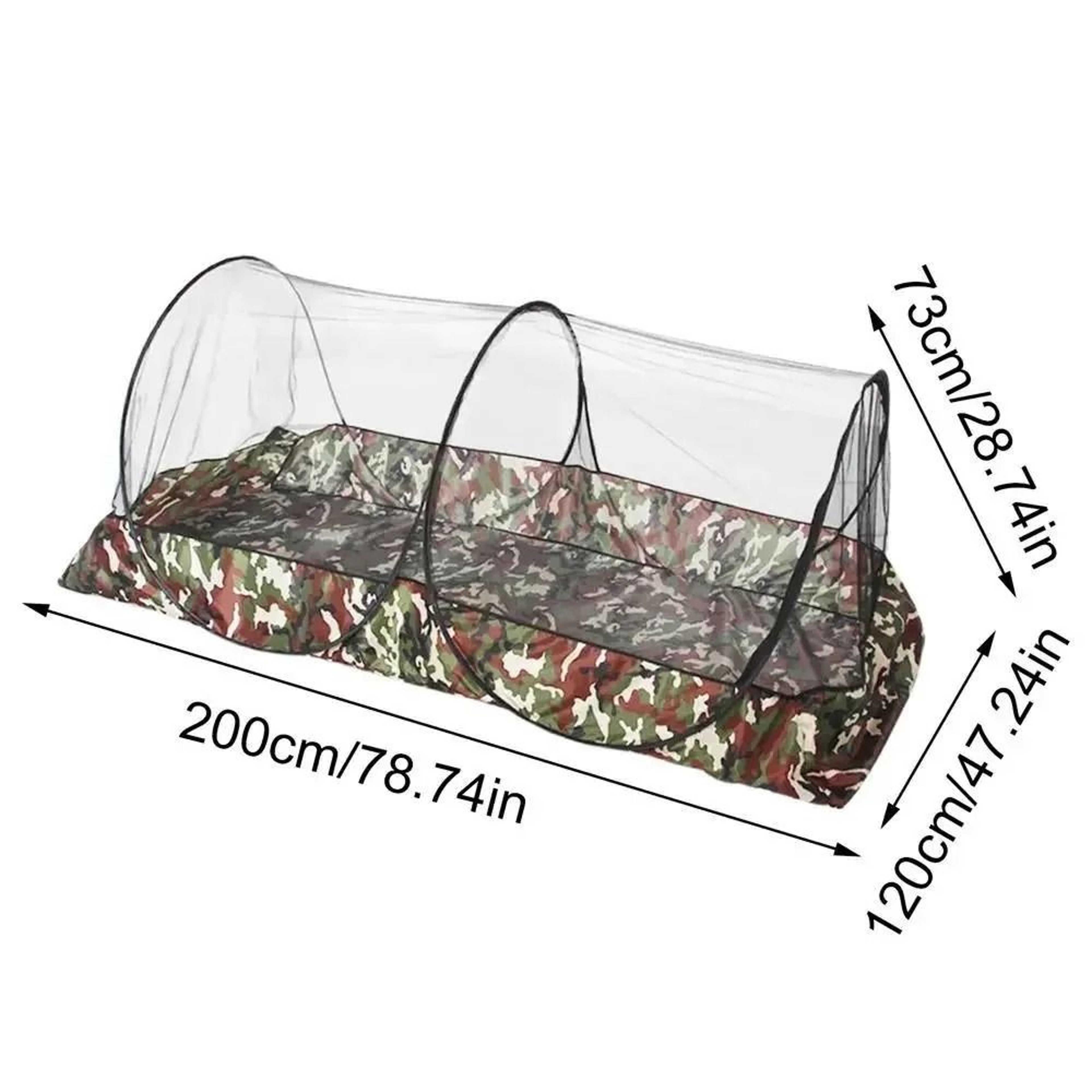 Portable Camo Pop Up Bug Tent Folding Camping Mosquito Net 7