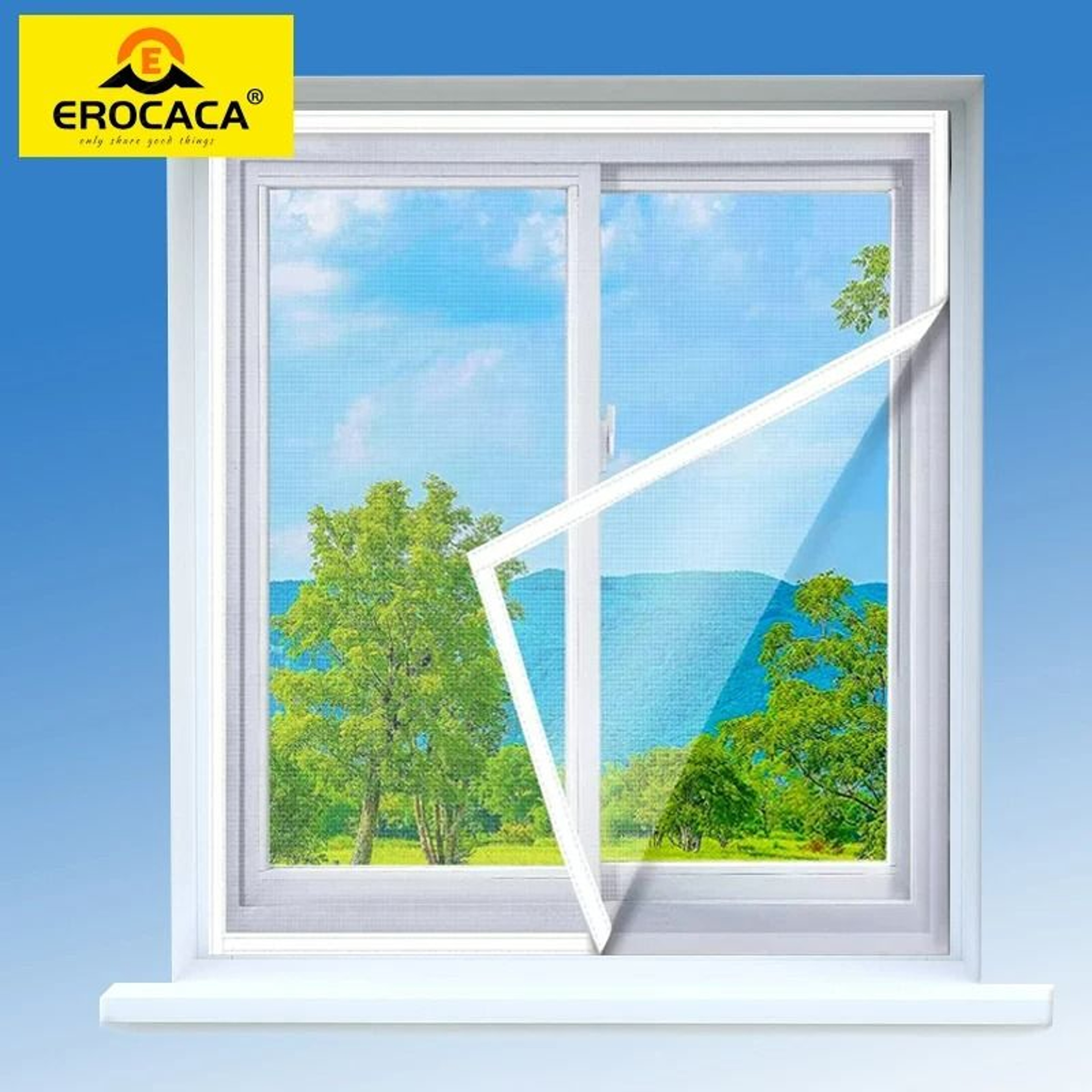 White Fiberglass Invisible Window Mosquito Screen Mesh 1