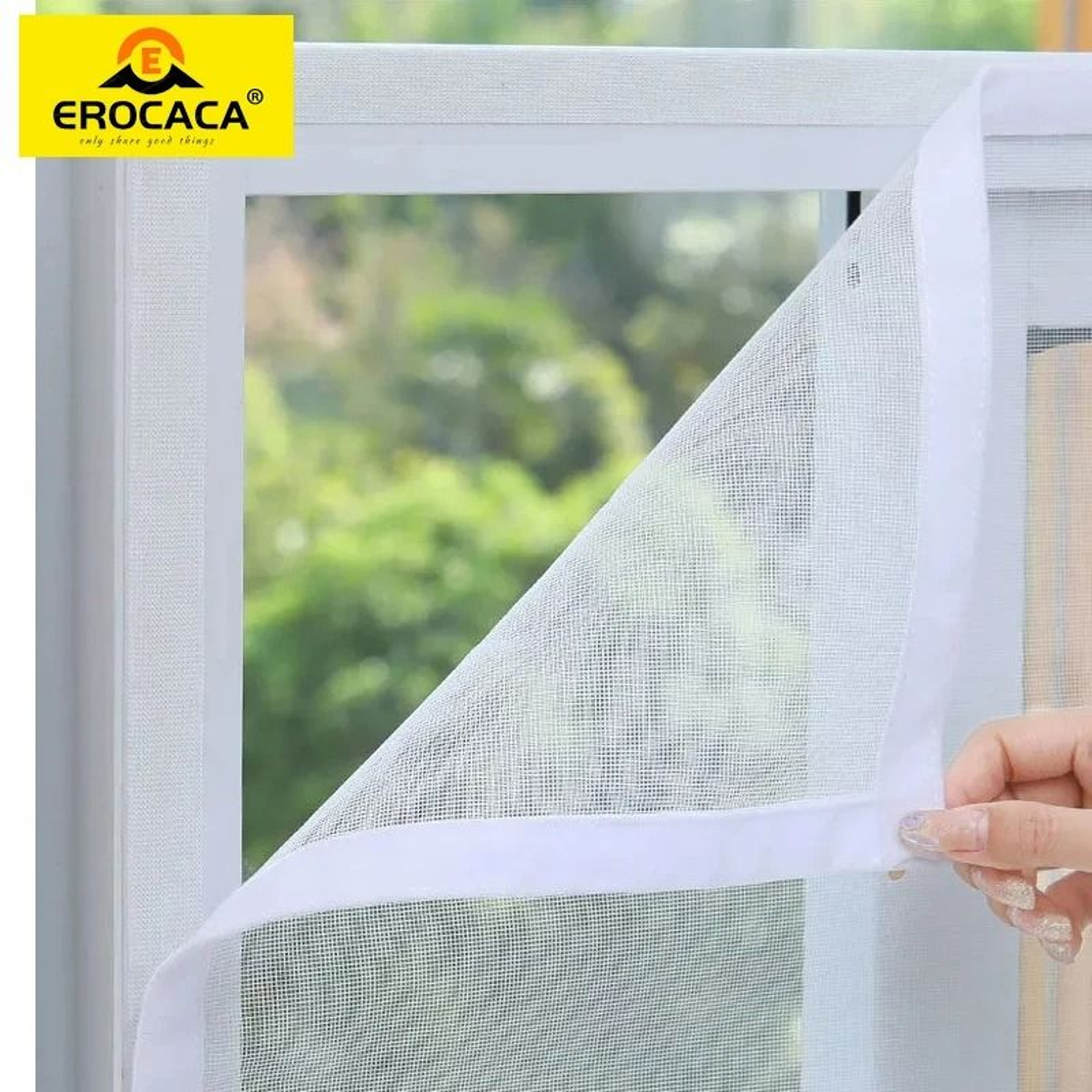 White Fiberglass Invisible Window Mosquito Screen Mesh 3