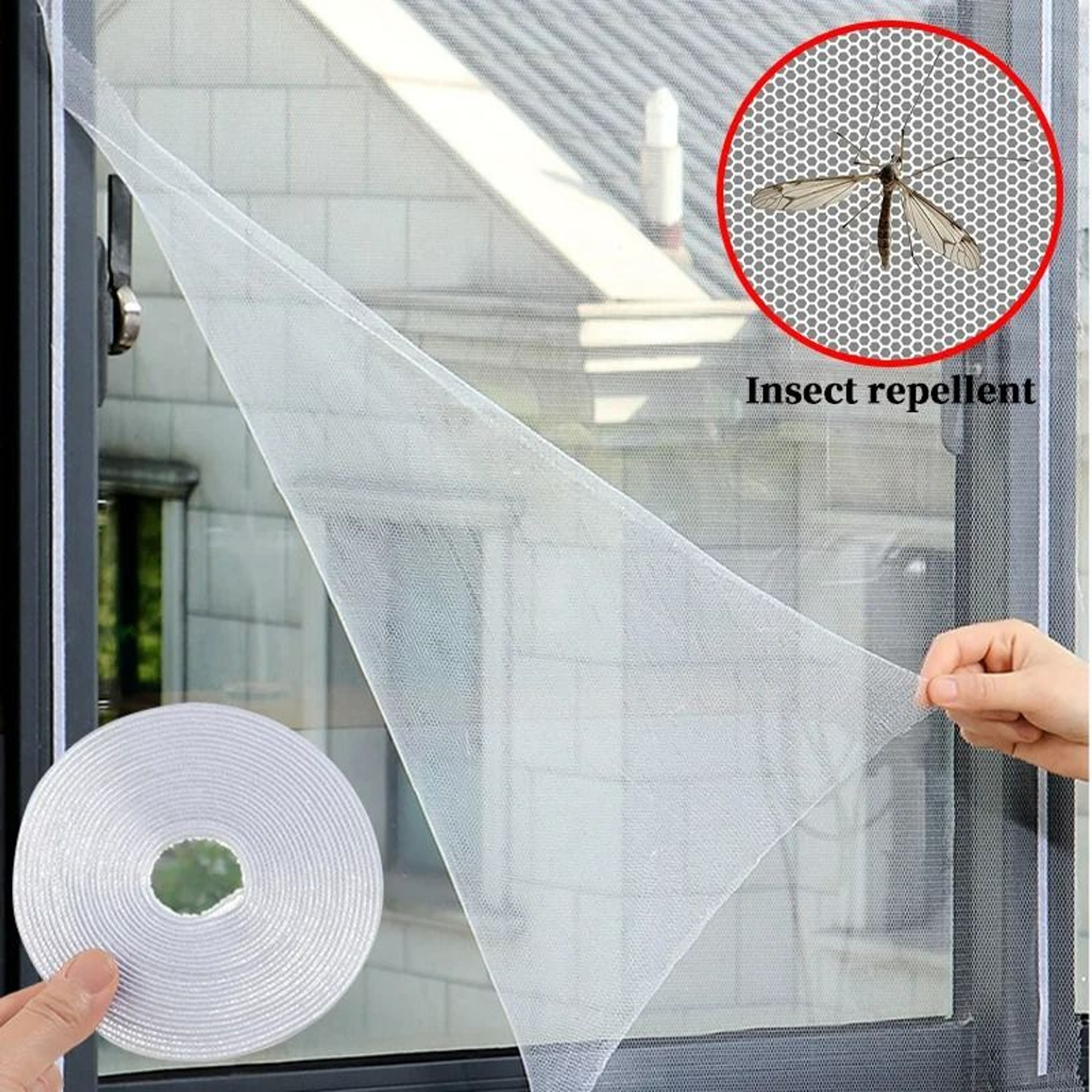 SelfAdhesive DIY Mosquito Window Net With Tape 0