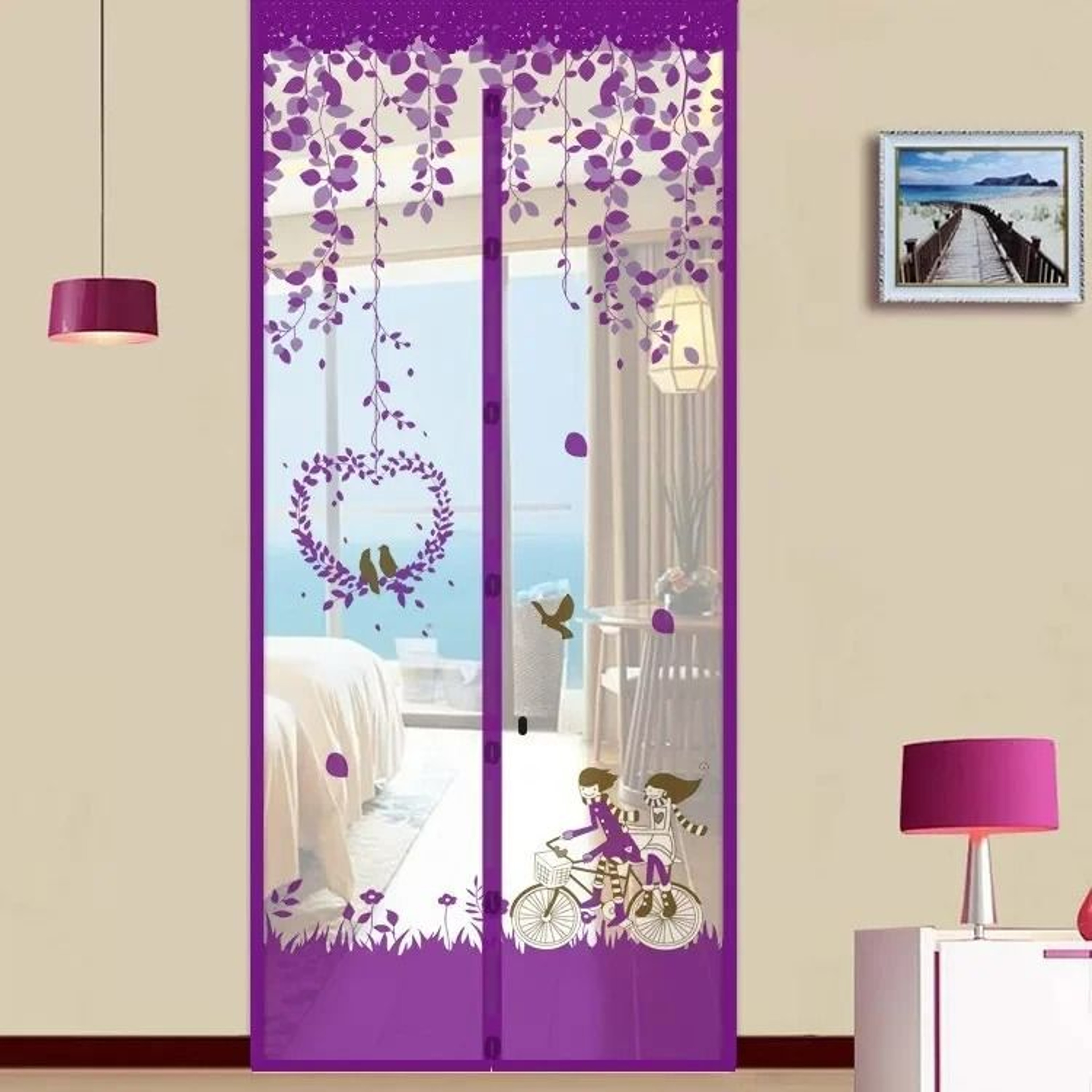 Magnetic Door Screen Curtain For Summer Ventilation 10
