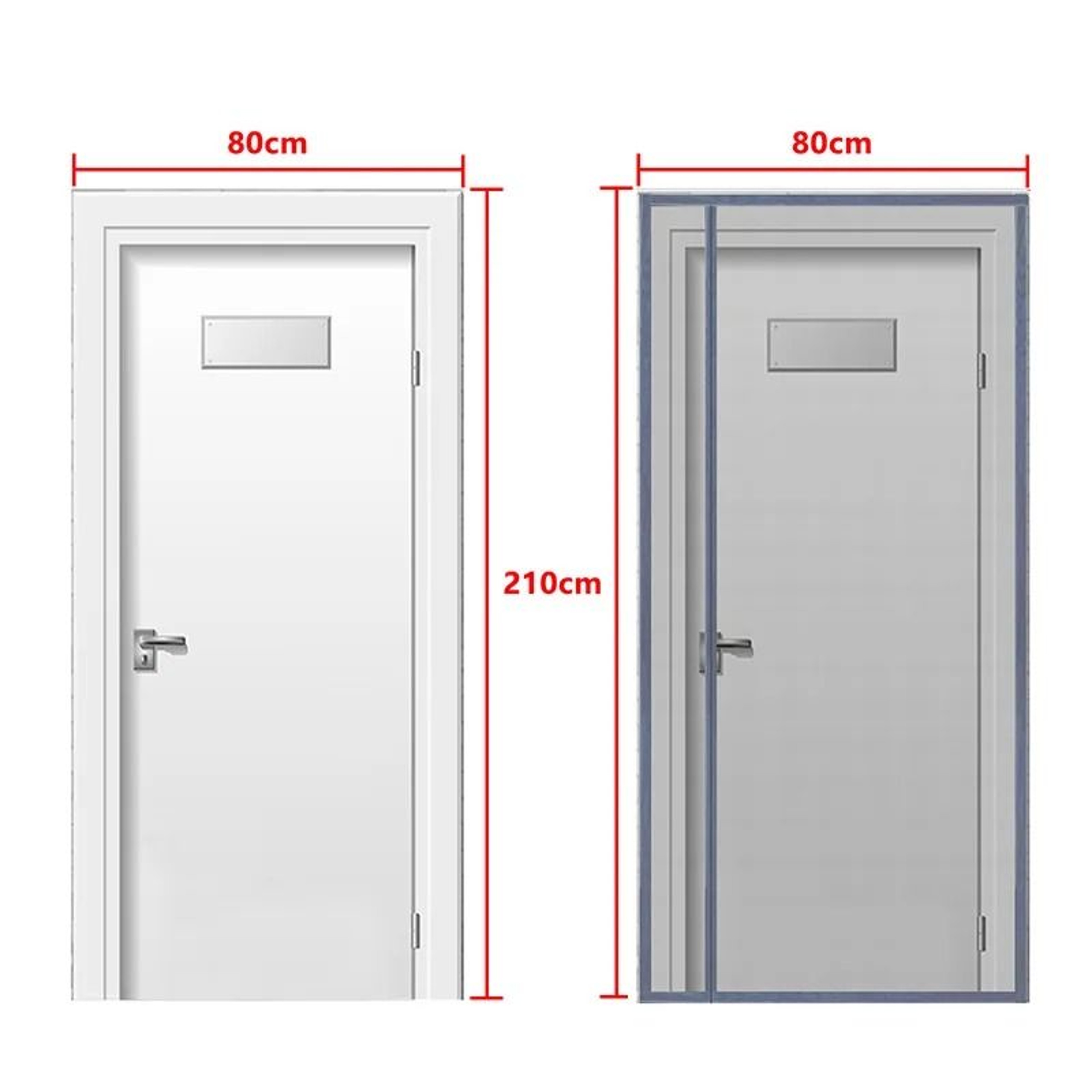 Grey Side Open Magnetic Door Screen Net 6