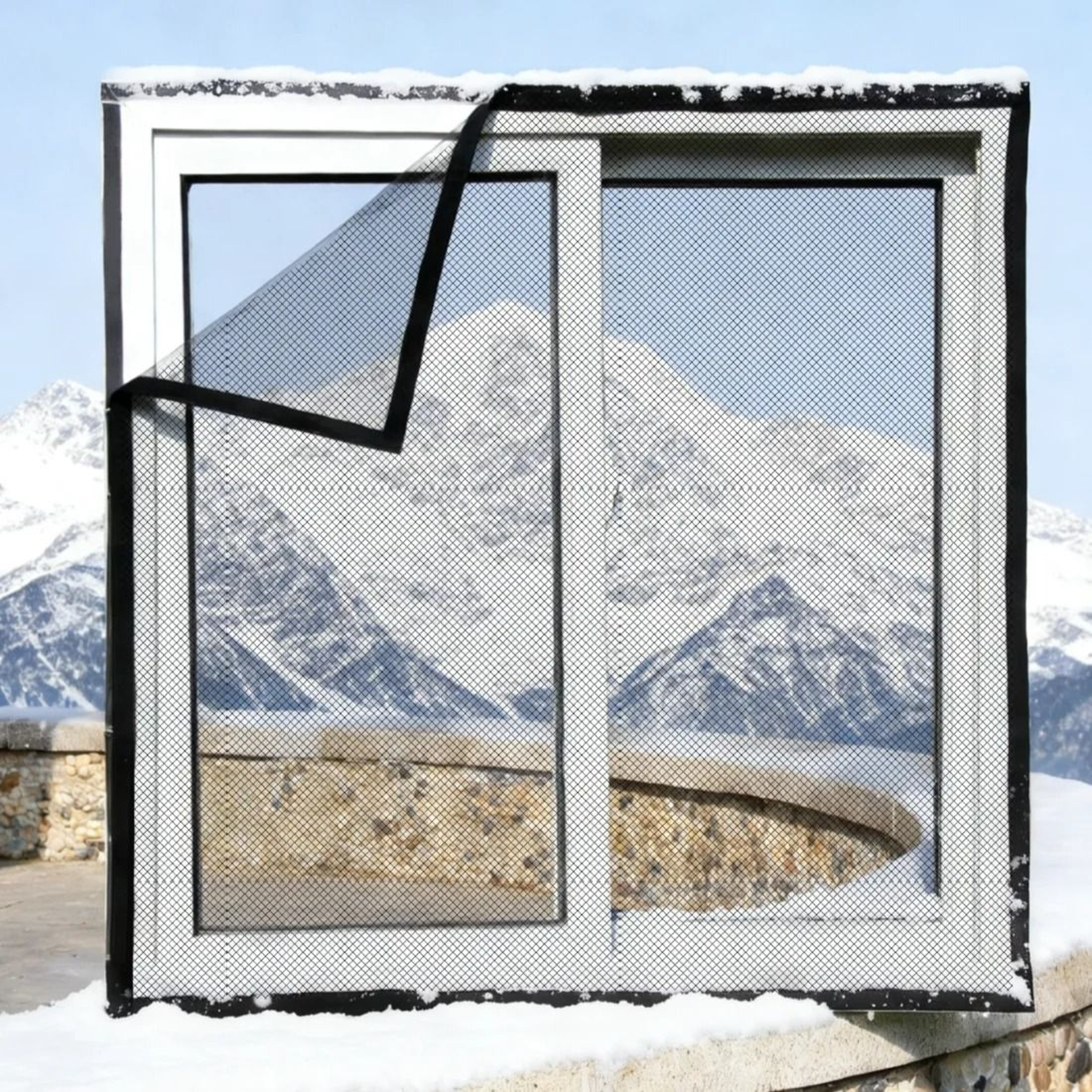 DIY Black SelfAdhesive Window Mosquito Net 1