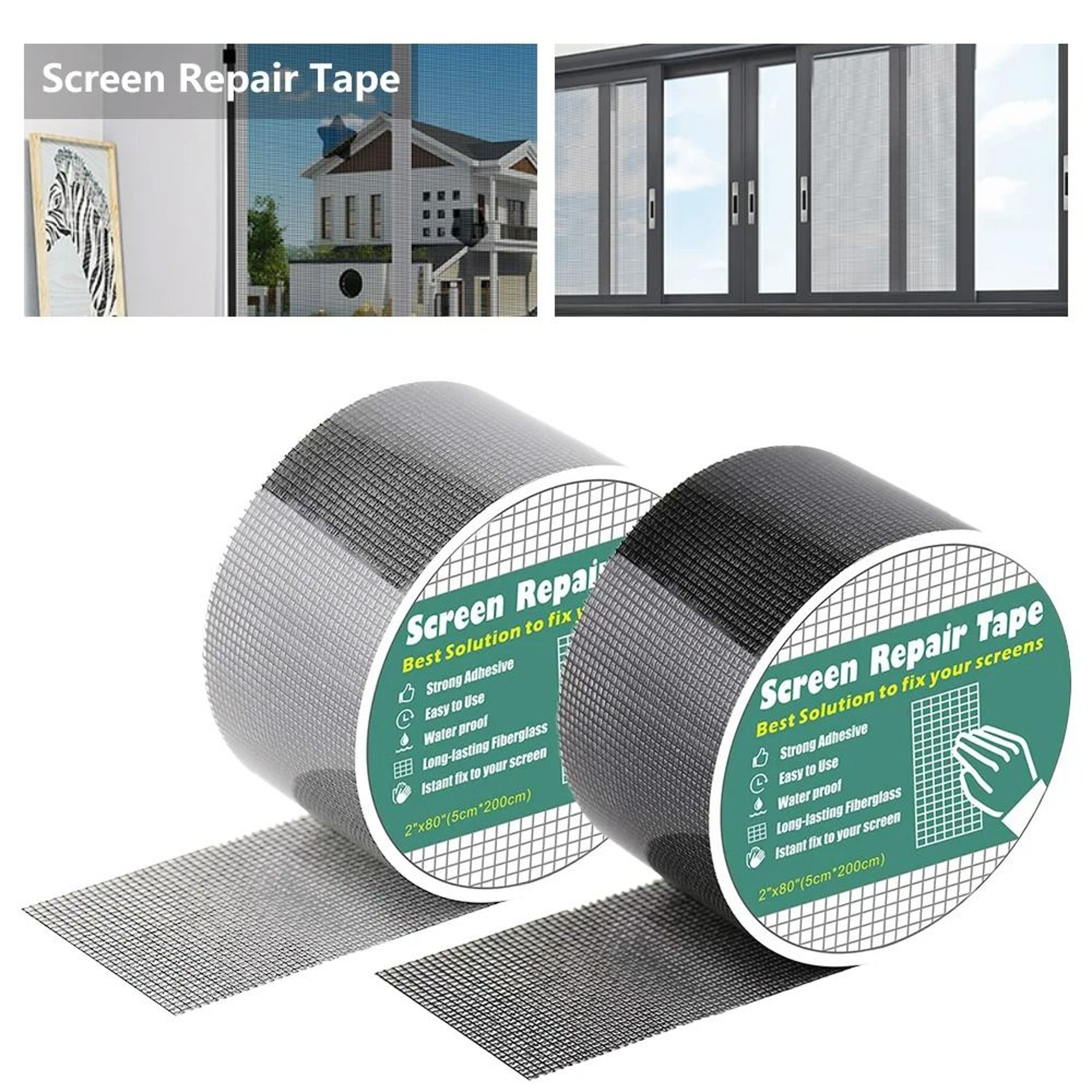 SelfAdhesive Window Screen Repair Tape Kit 0