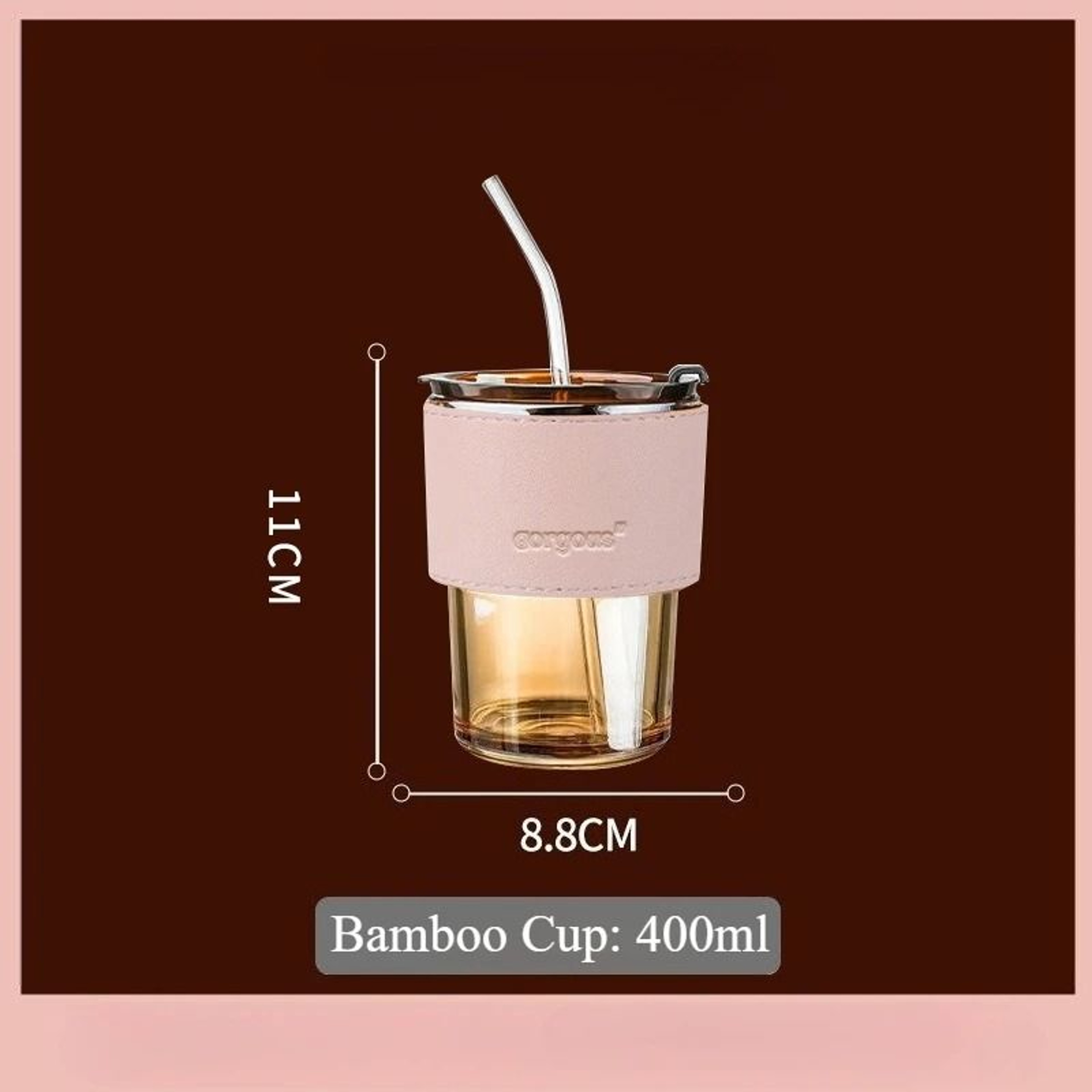 Reusable Glass Sipper Cup With Lid  Straw 7