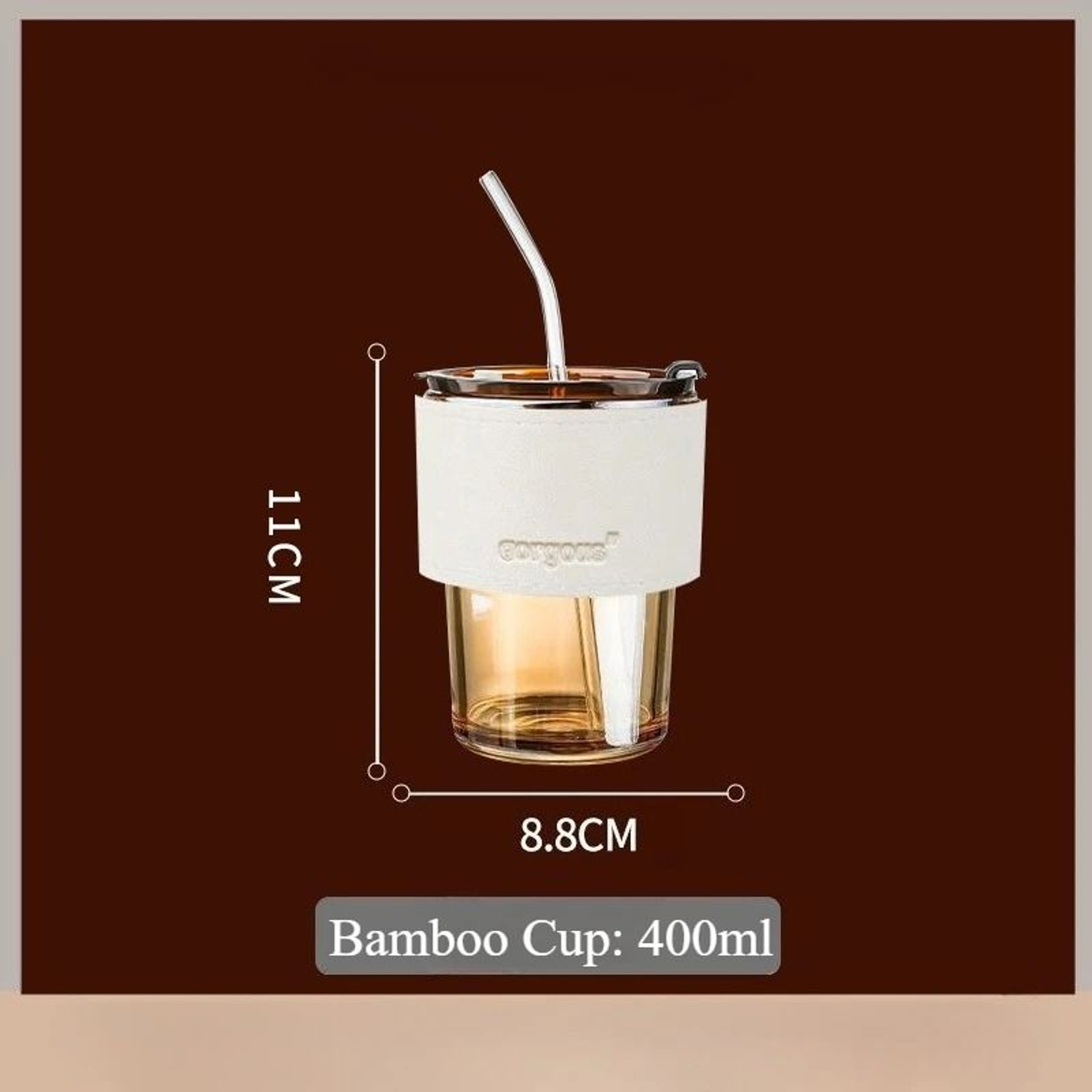 Reusable Glass Sipper Cup With Lid  Straw 9
