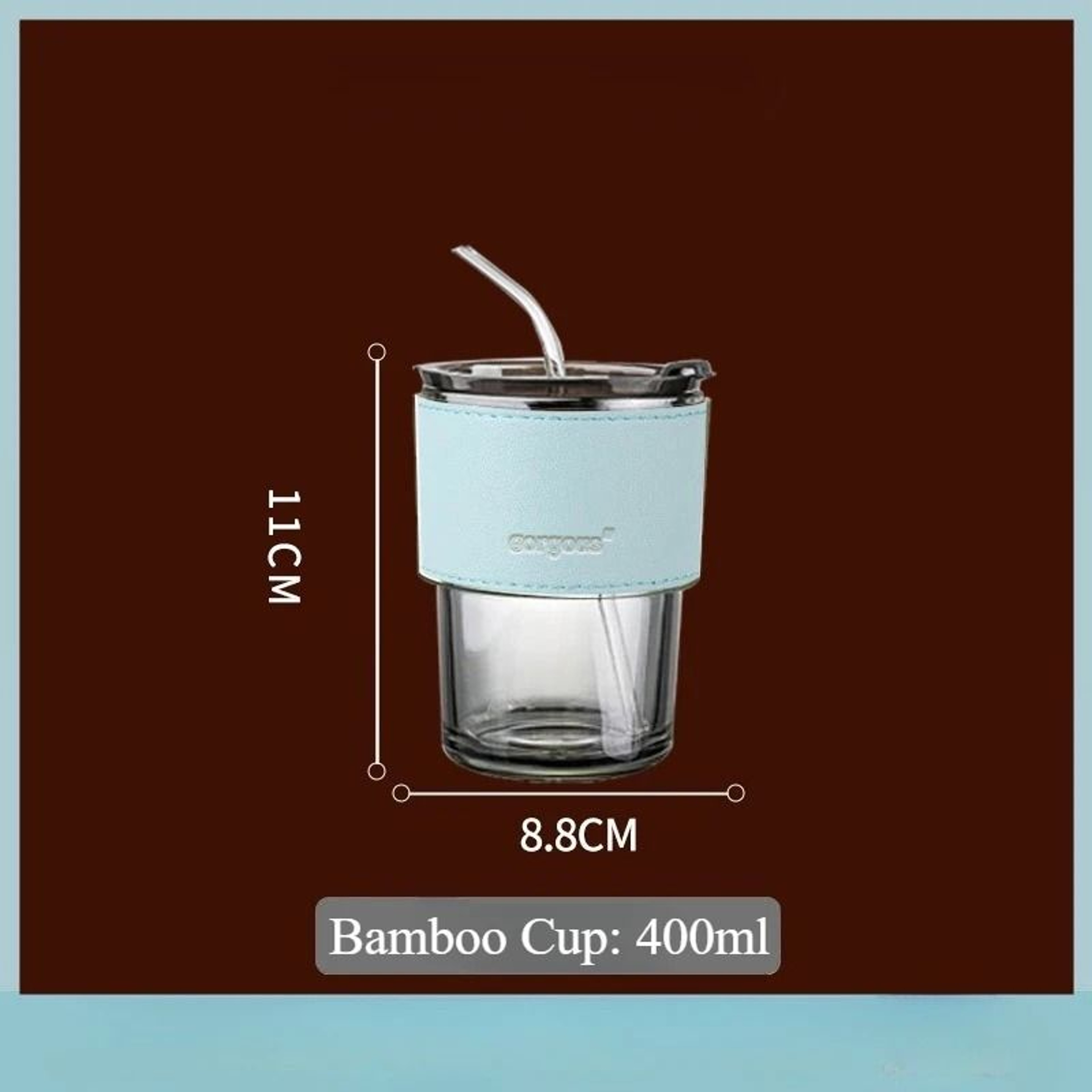 Reusable Glass Sipper Cup With Lid  Straw 11