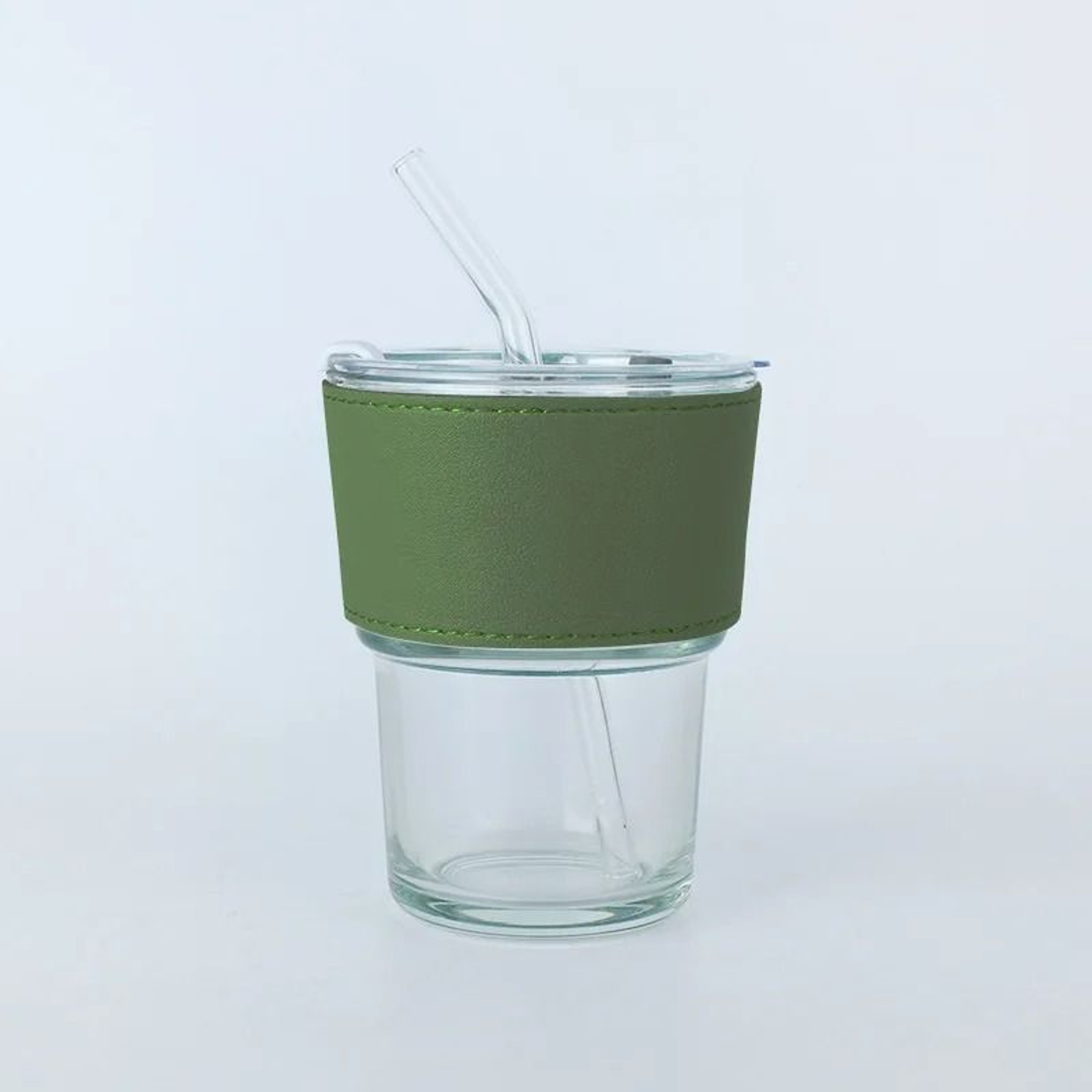 Reusable Glass Sipper Cup With Lid  Straw 19