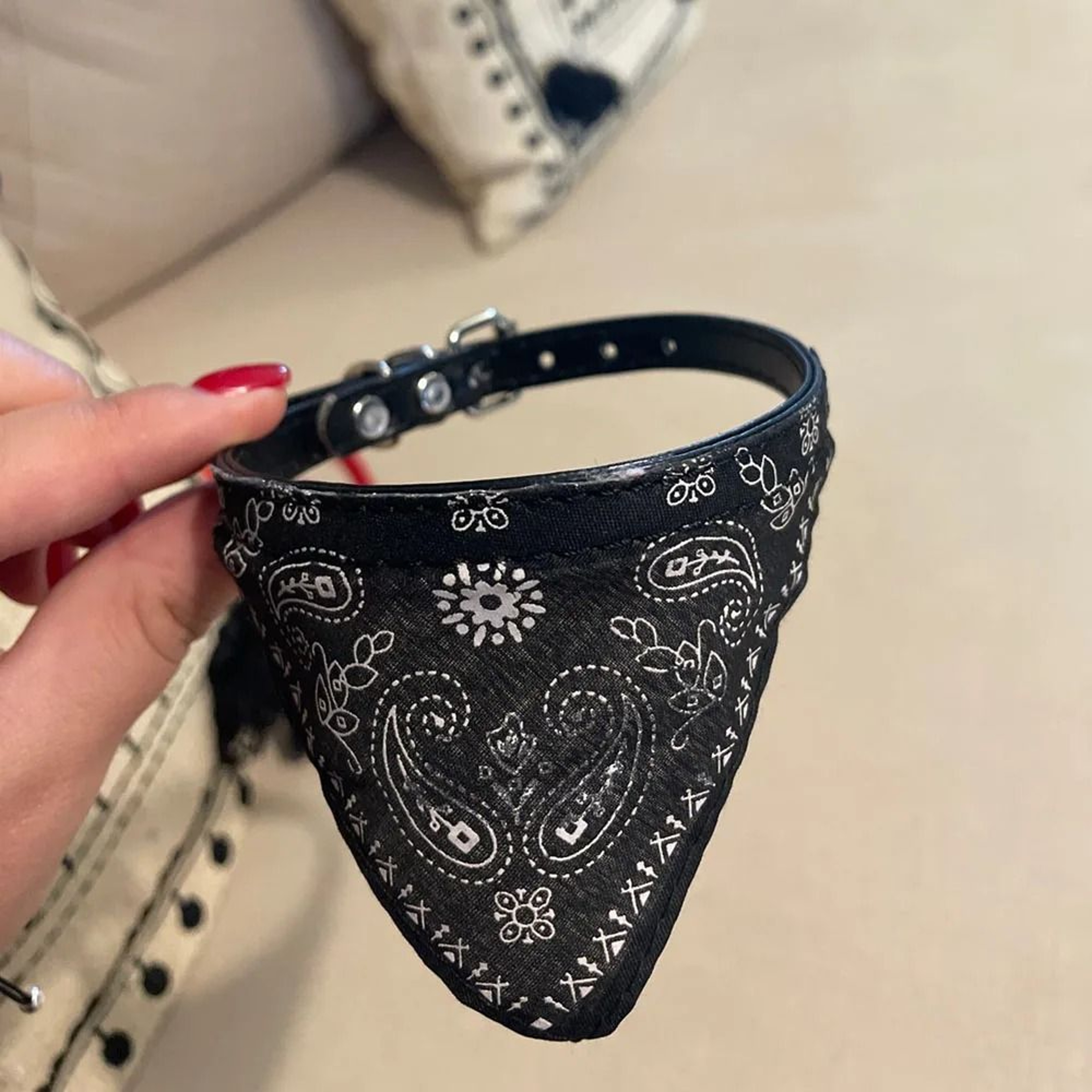 Cute Printed Bandana Collar For Cats  Small Dogs 5