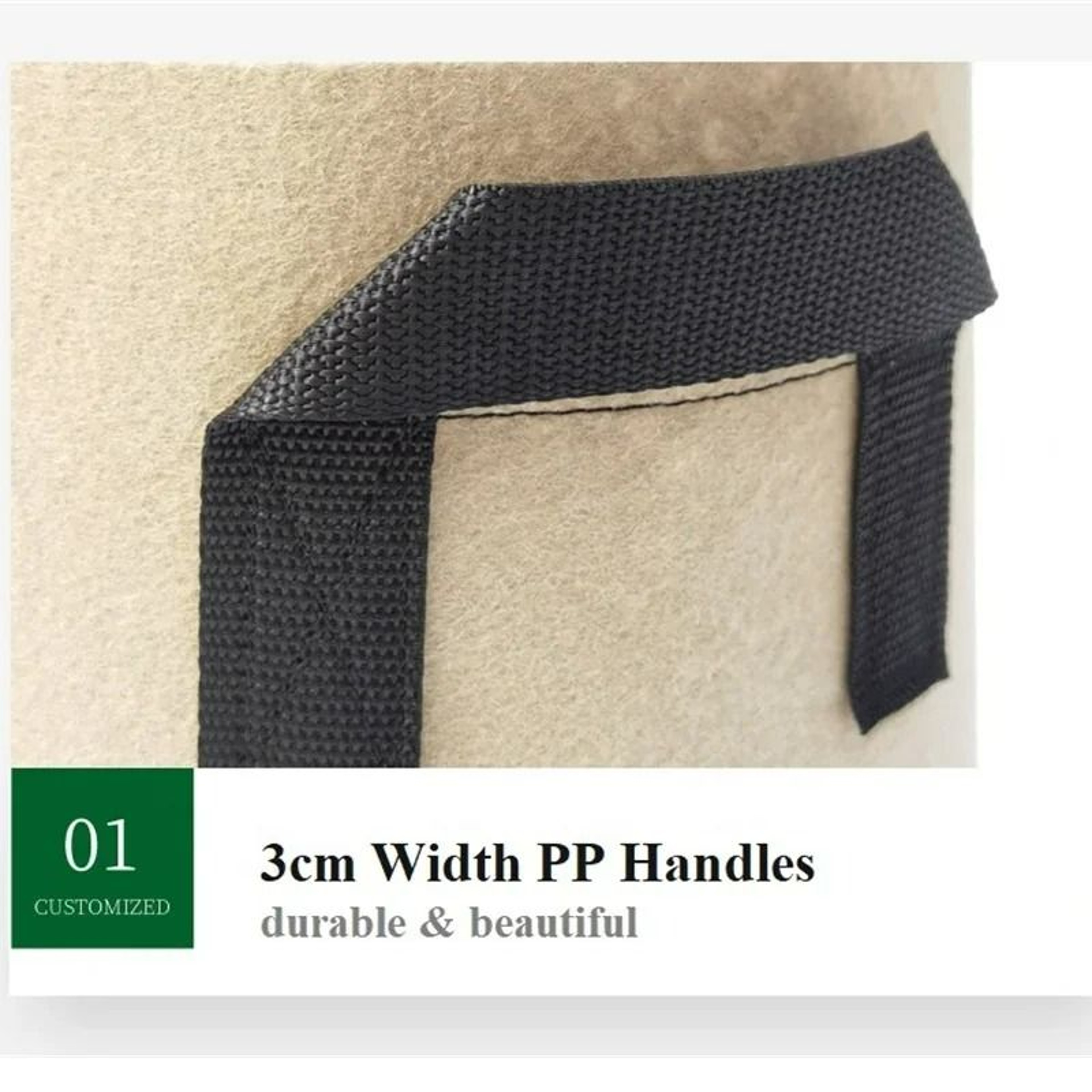 Thickened NonWoven Aeration Fabric Grow Bags With Handles 4