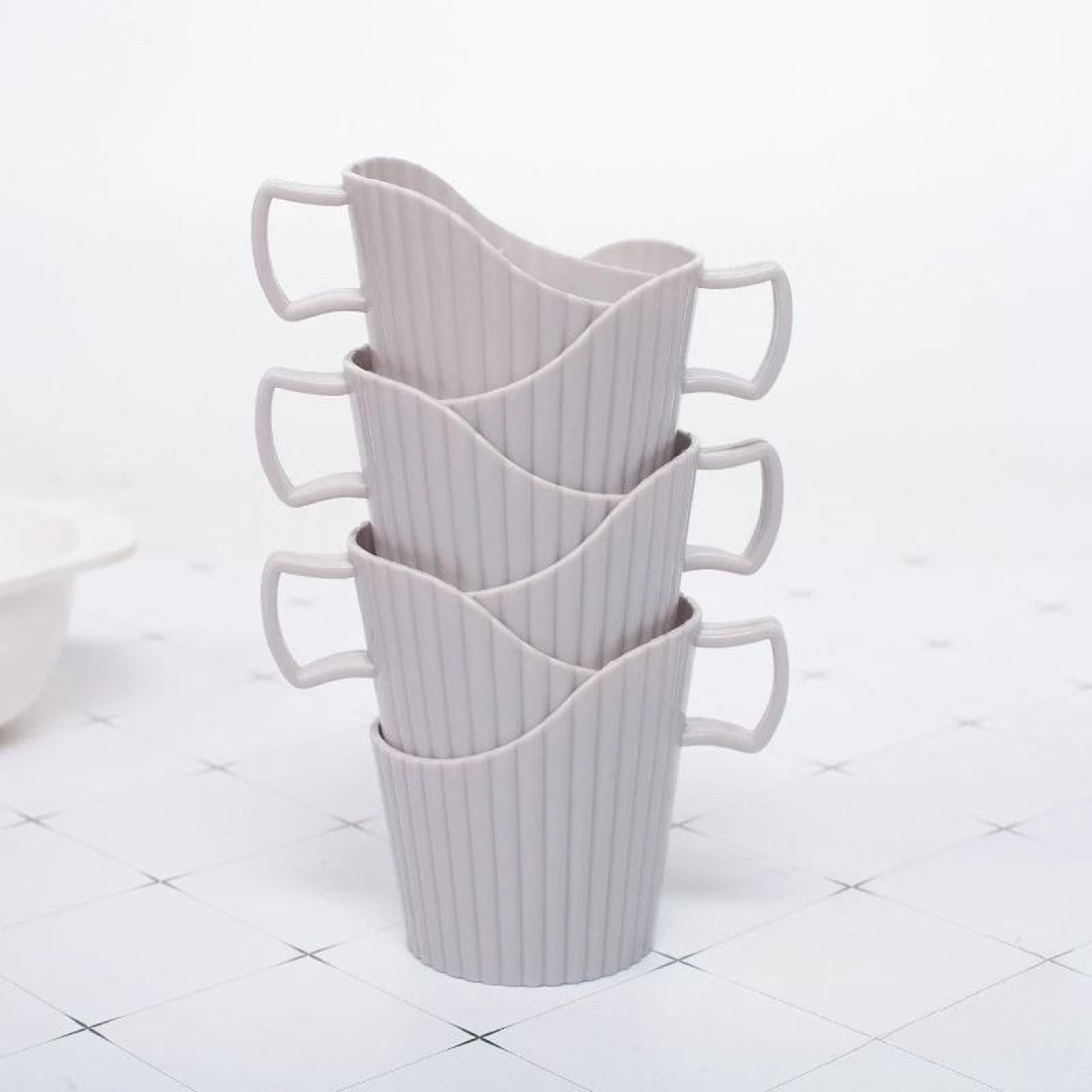 6Piece Disposable Paper Cup Holder  Heat Insulating Cover Set 10