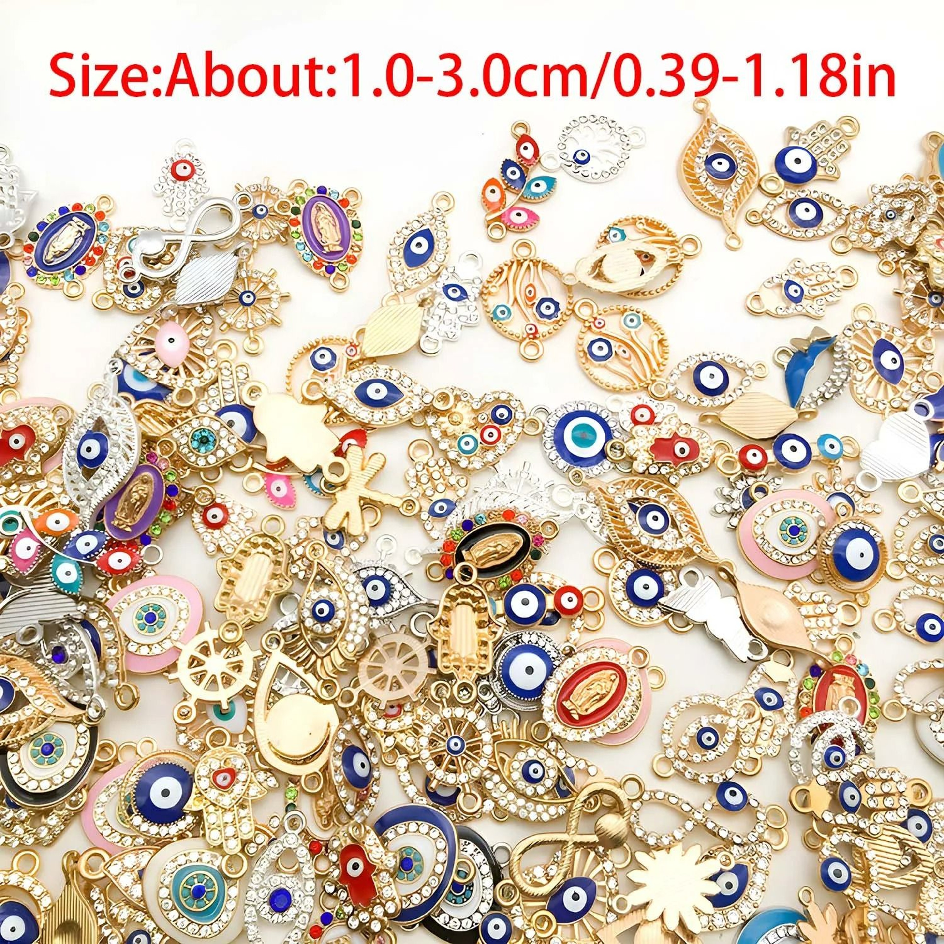 Palm Eye Devils Eye Rhinestone Connector Charms 2