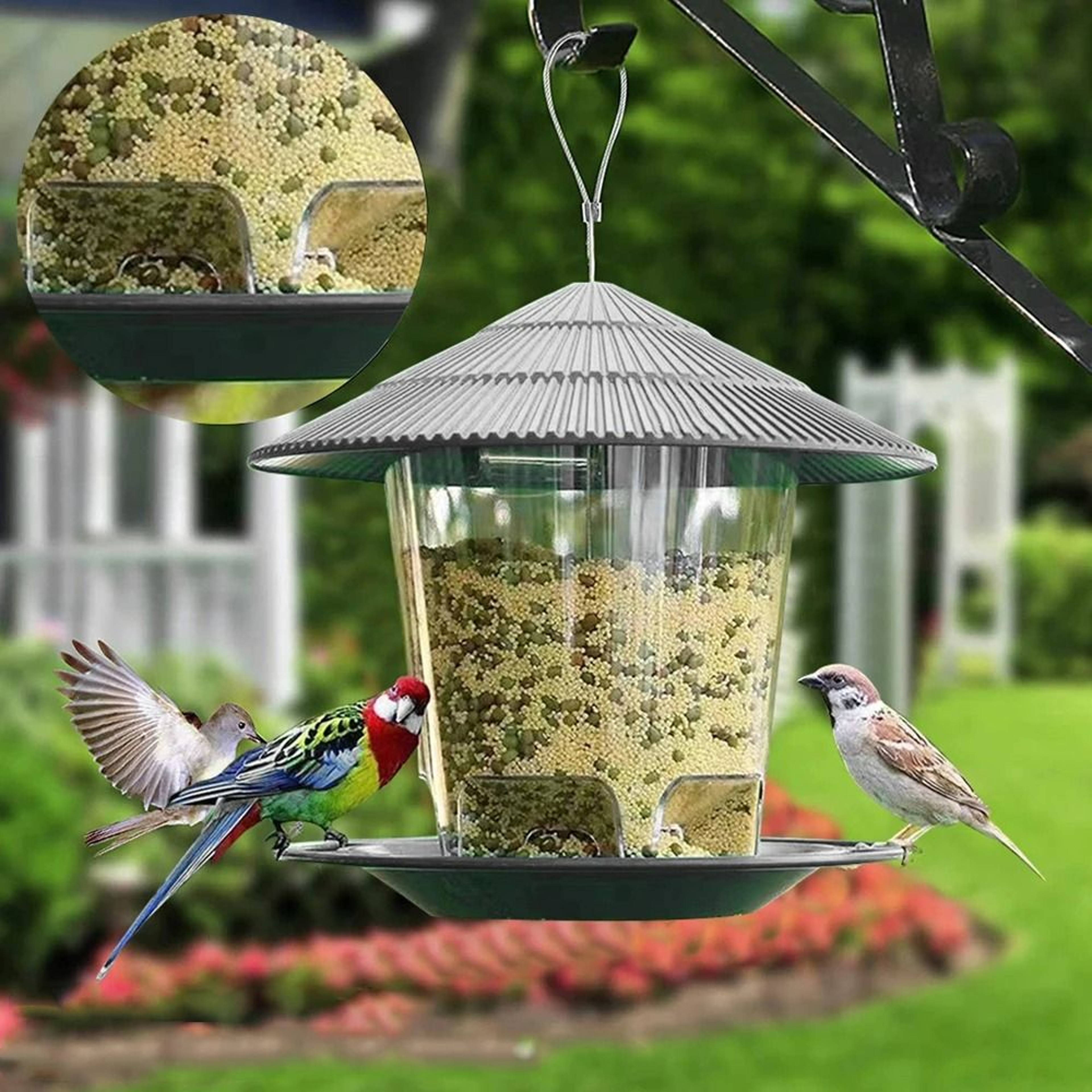 Garden Gazebo Hanging Wild Bird Feeder 4