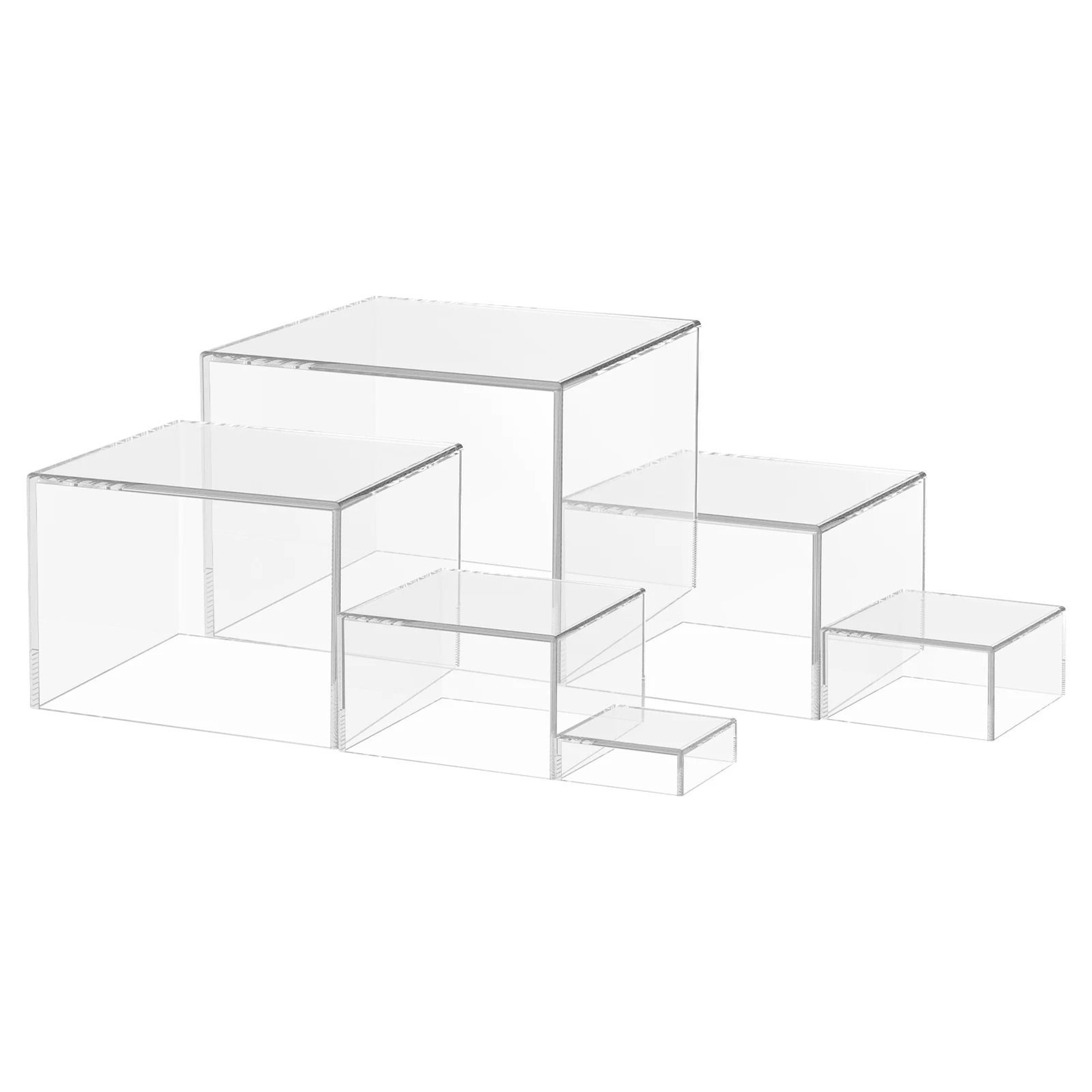 6Piece Acrylic Buffet Riser Food Display Stands Set 8