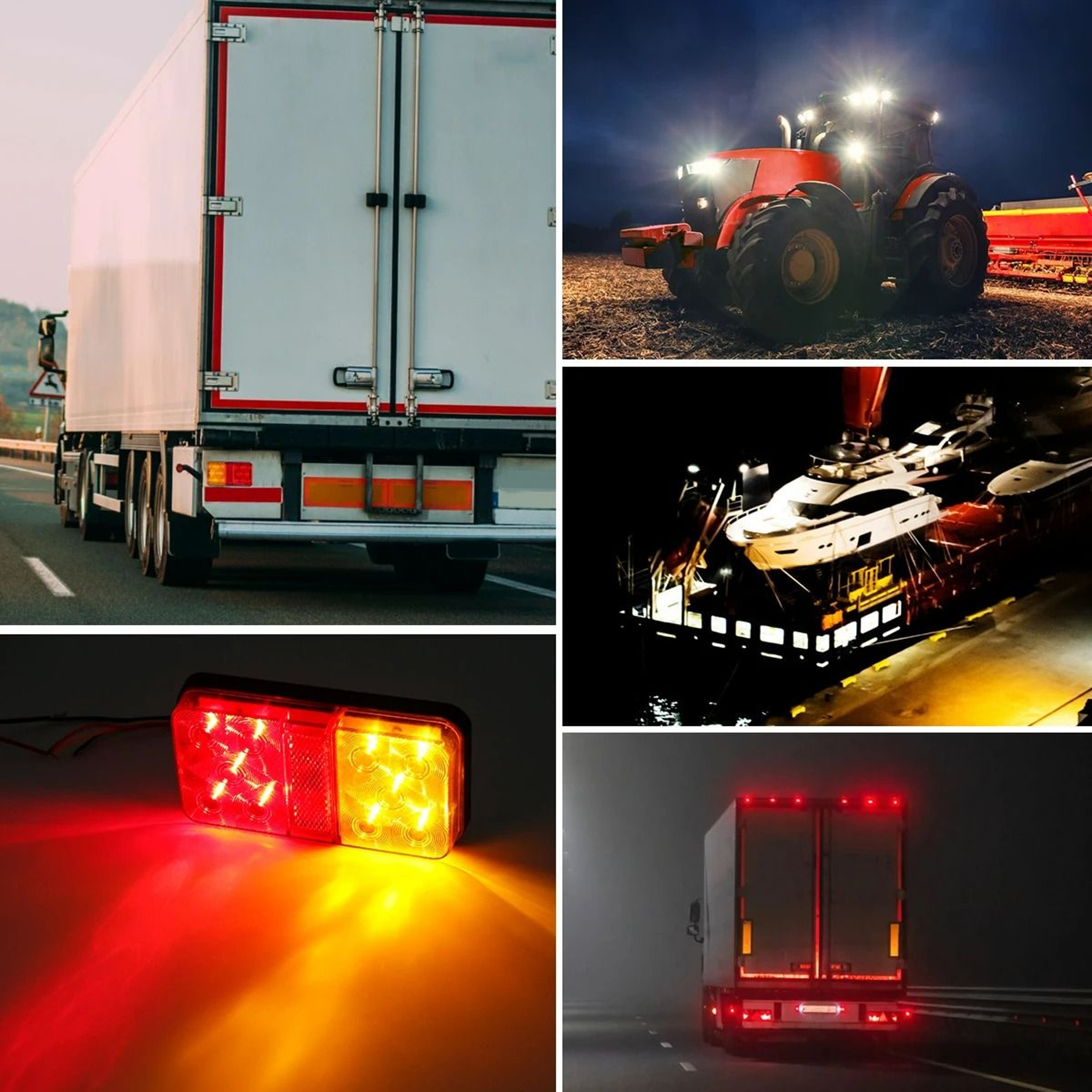10LED Waterproof 12V Trailer Tail Light Set 2Pack 2