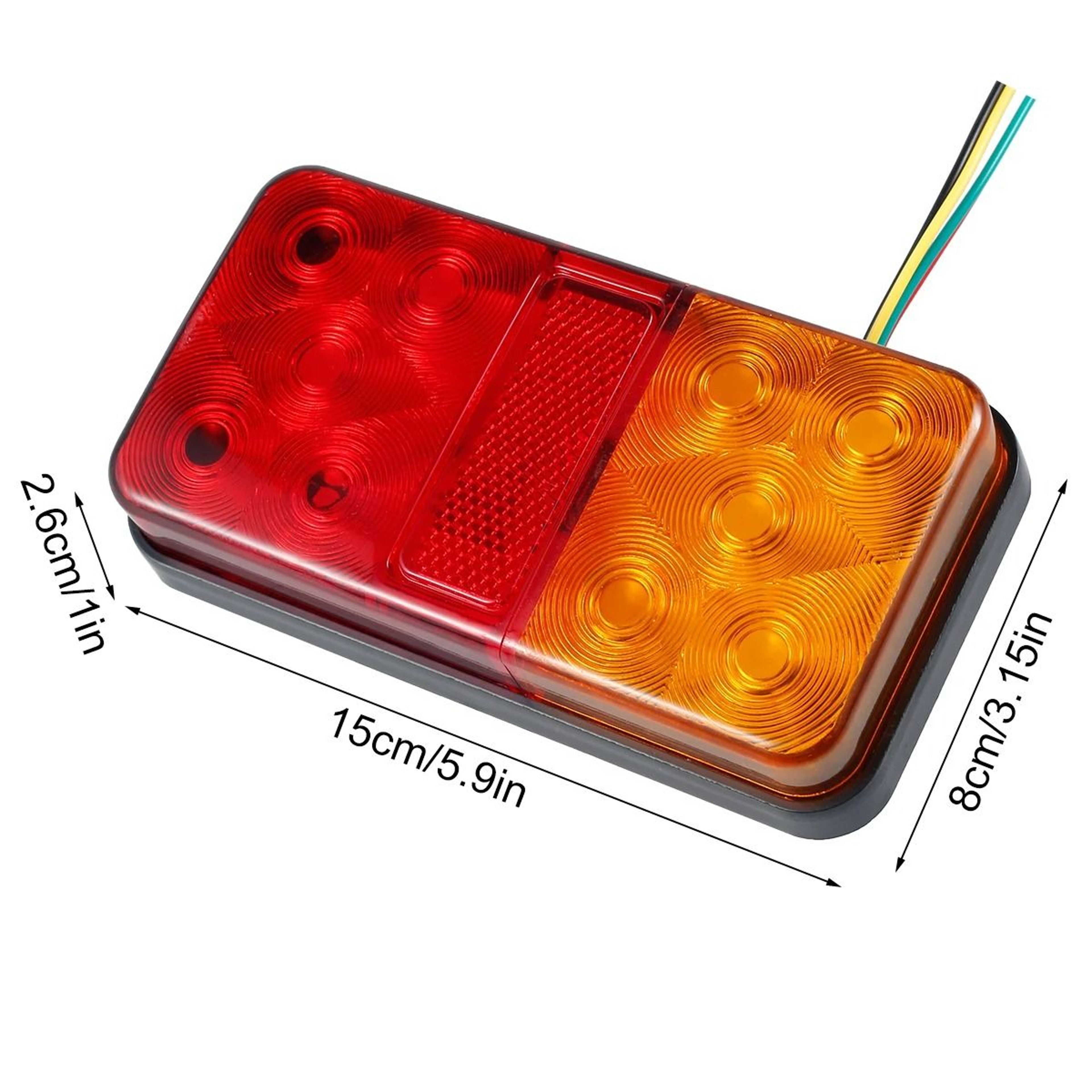 10LED Waterproof 12V Trailer Tail Light Set 2Pack 6