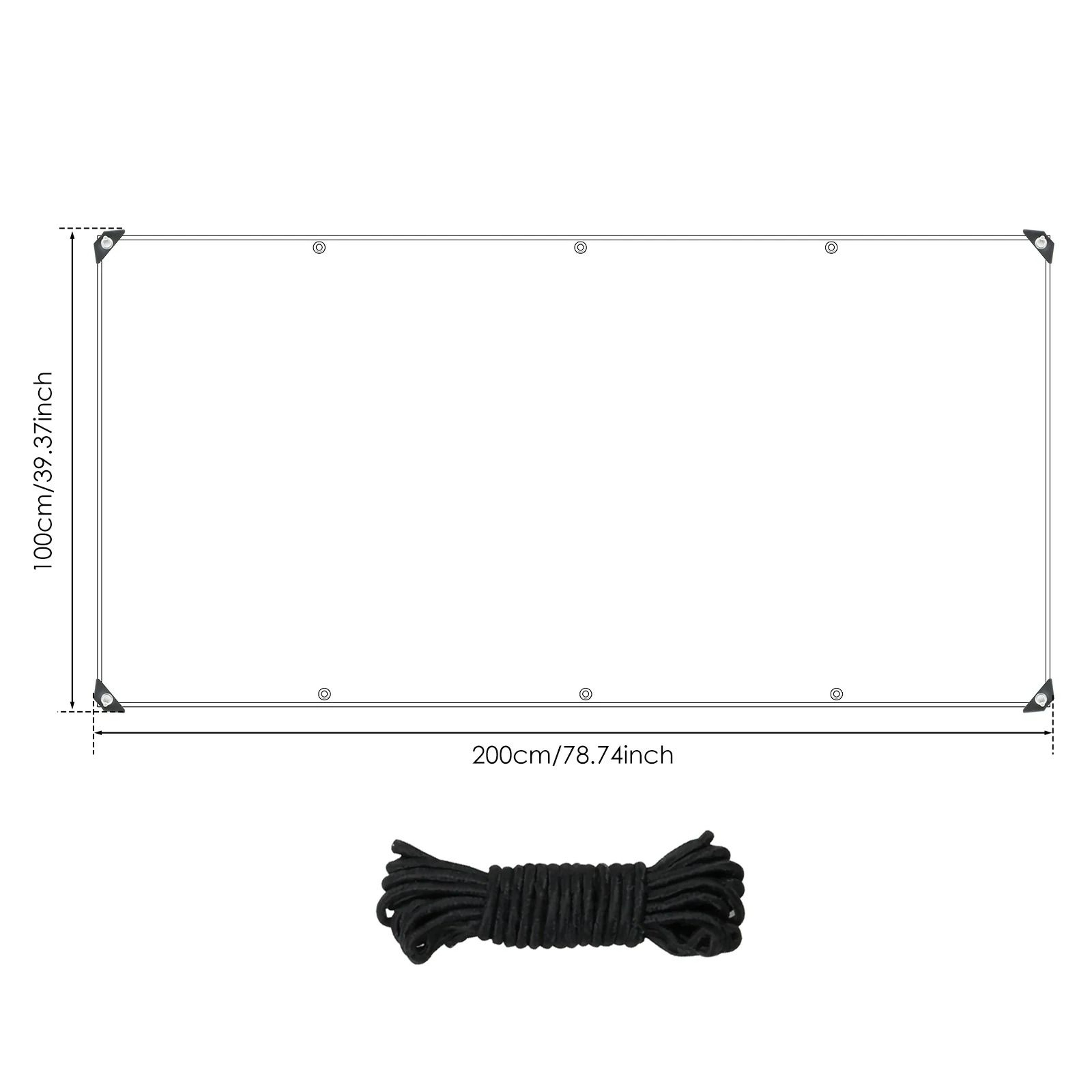 Thickened Waterproof Clear Tarp Cover With Grommets 8