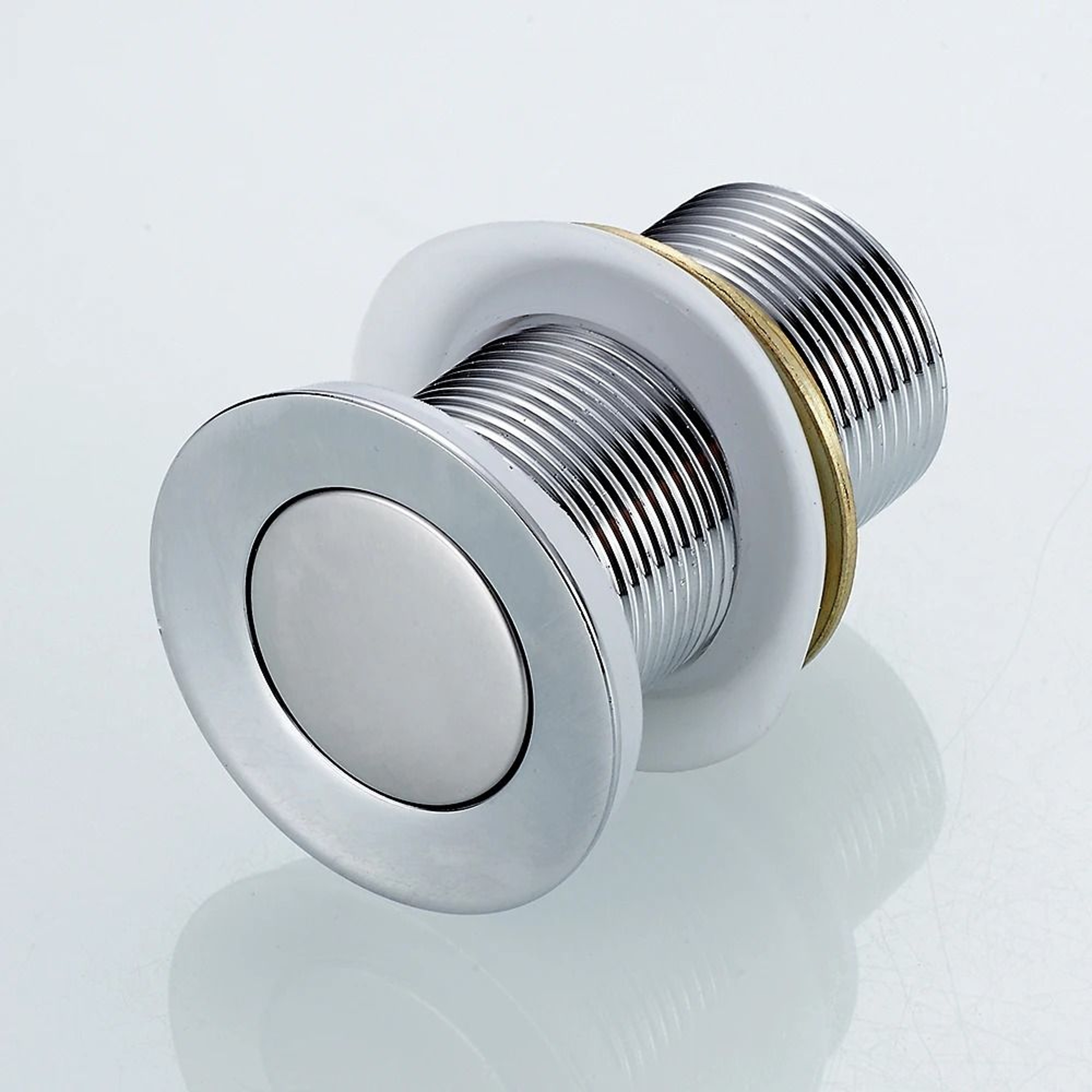 Solid Brass PushButton FlipTop Bathroom Sink Drain 3