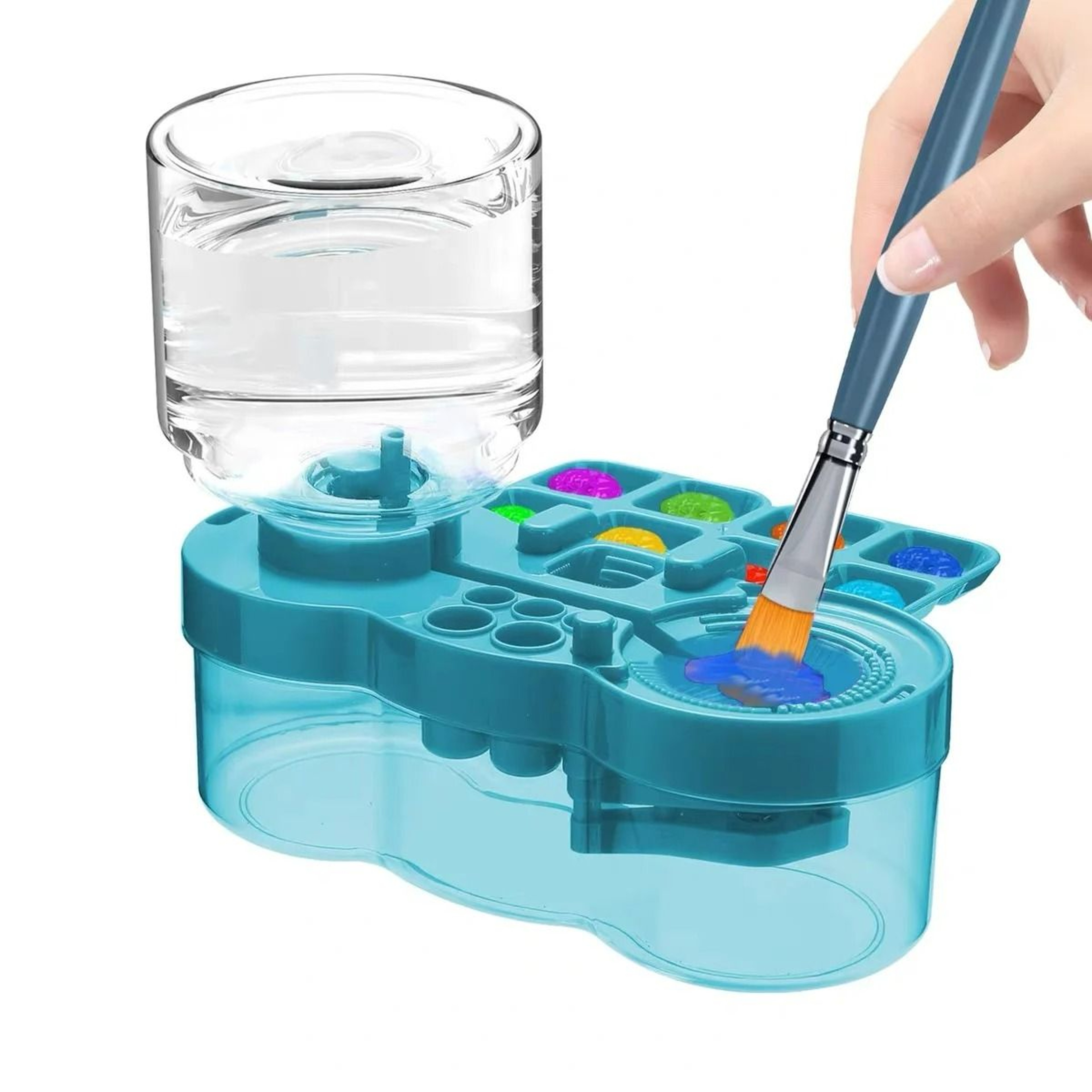 Paint Brush Washer With Automatic Water Recycling  Drain Button 1