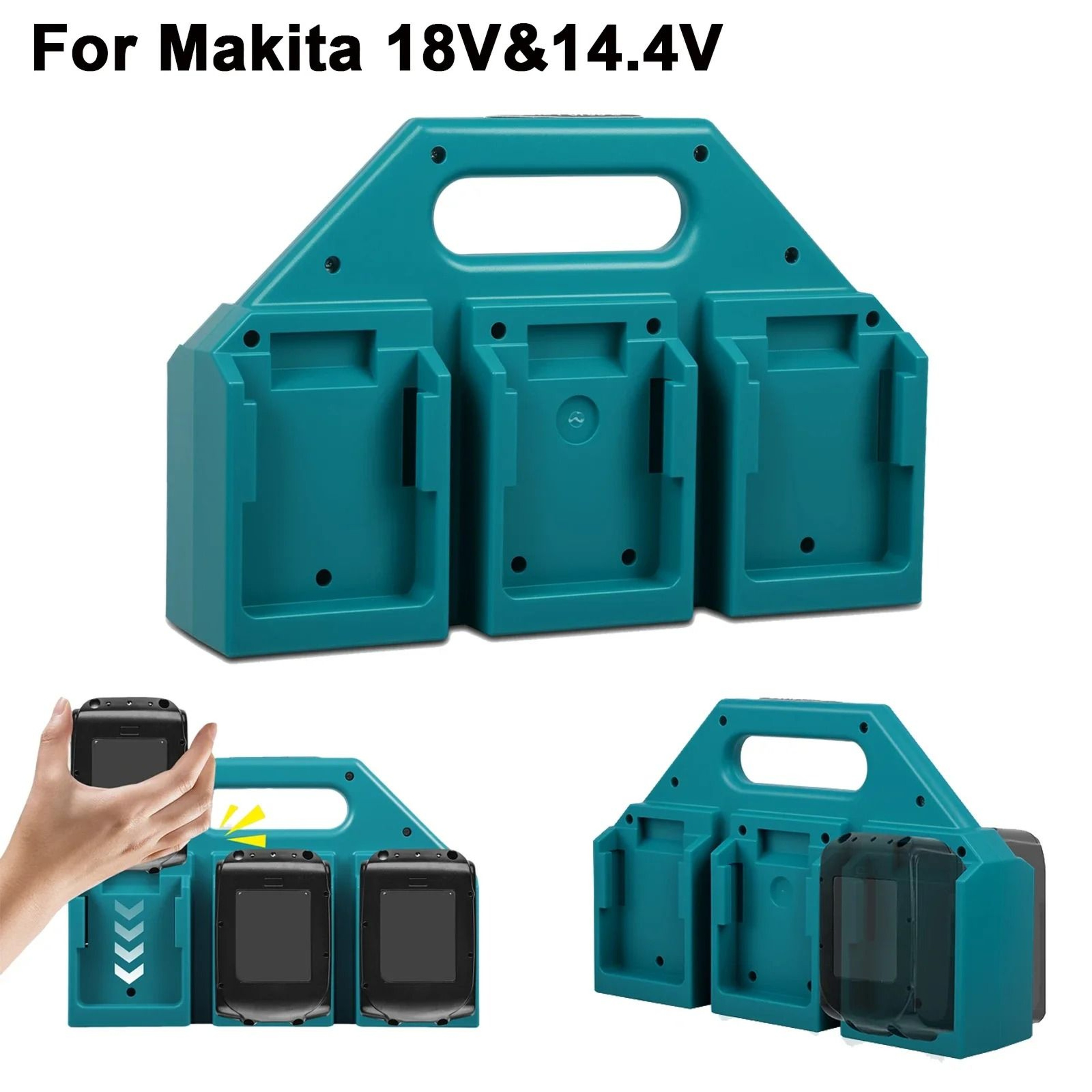 Rugged MultiSlot Battery Organizer Holder For Makita 18V  144V 0
