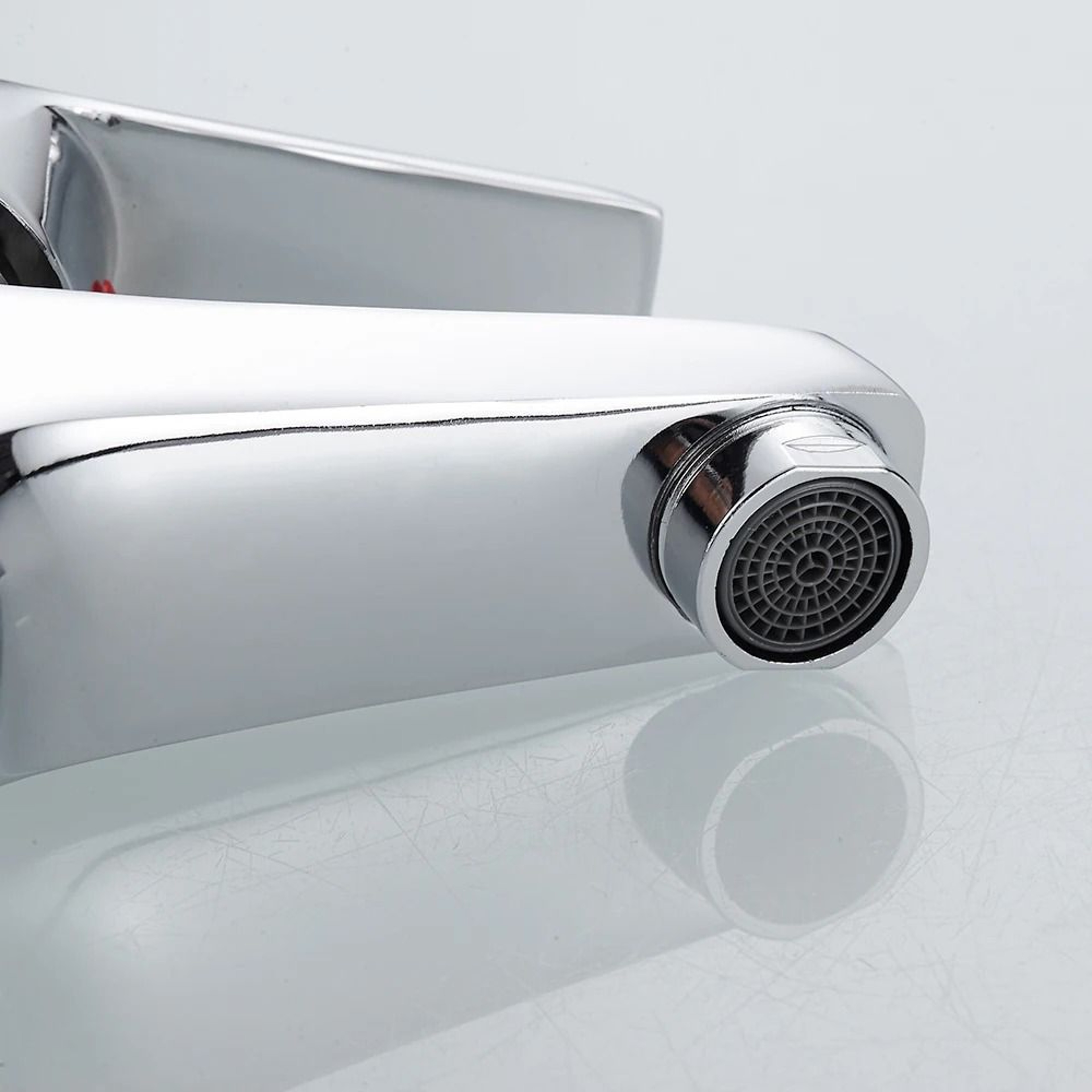 SingleLever DeckMounted Hot  Cold Bathroom Basin Mixer Faucet 5