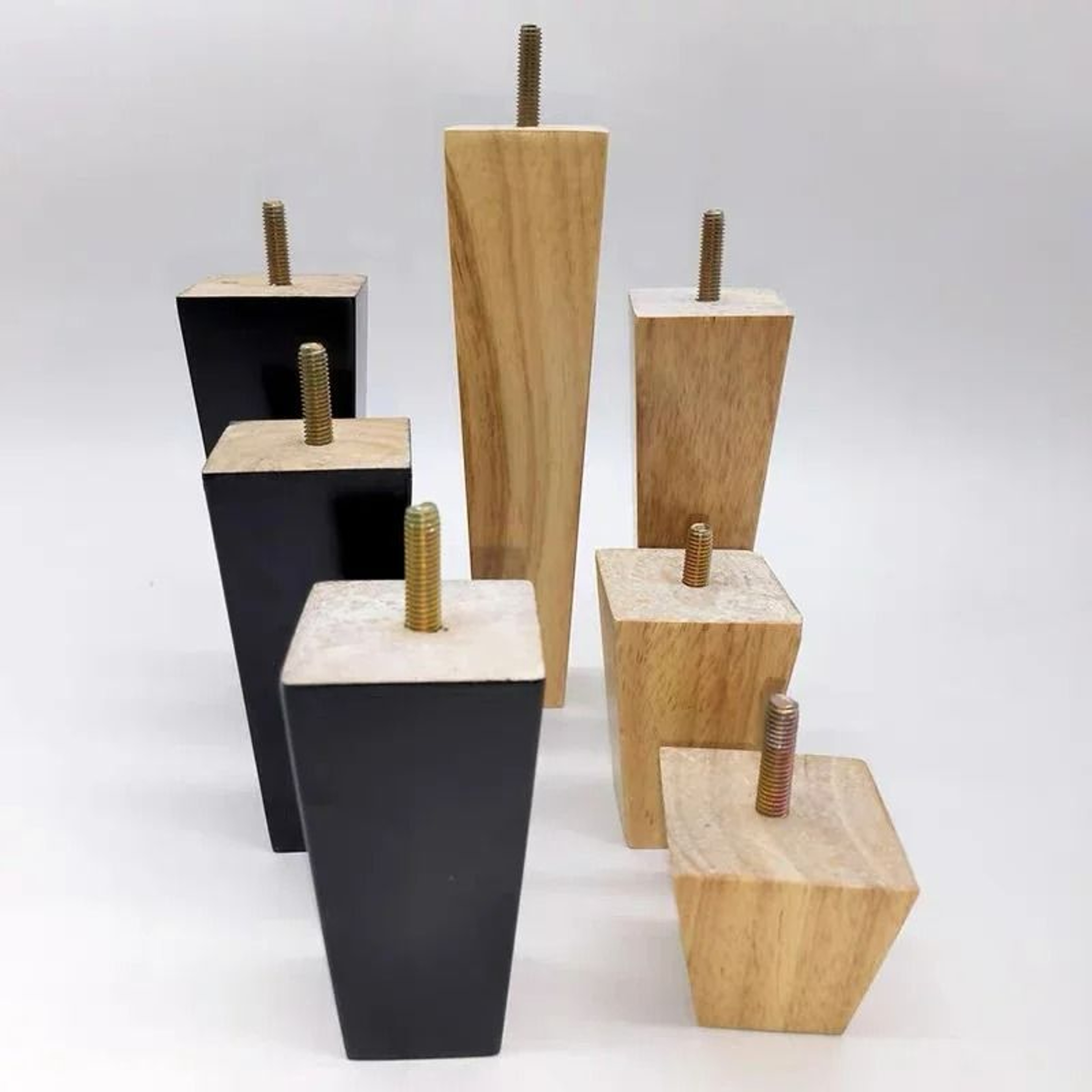 4Piece Solid Wood Square Furniture Replacement Legs Set 0