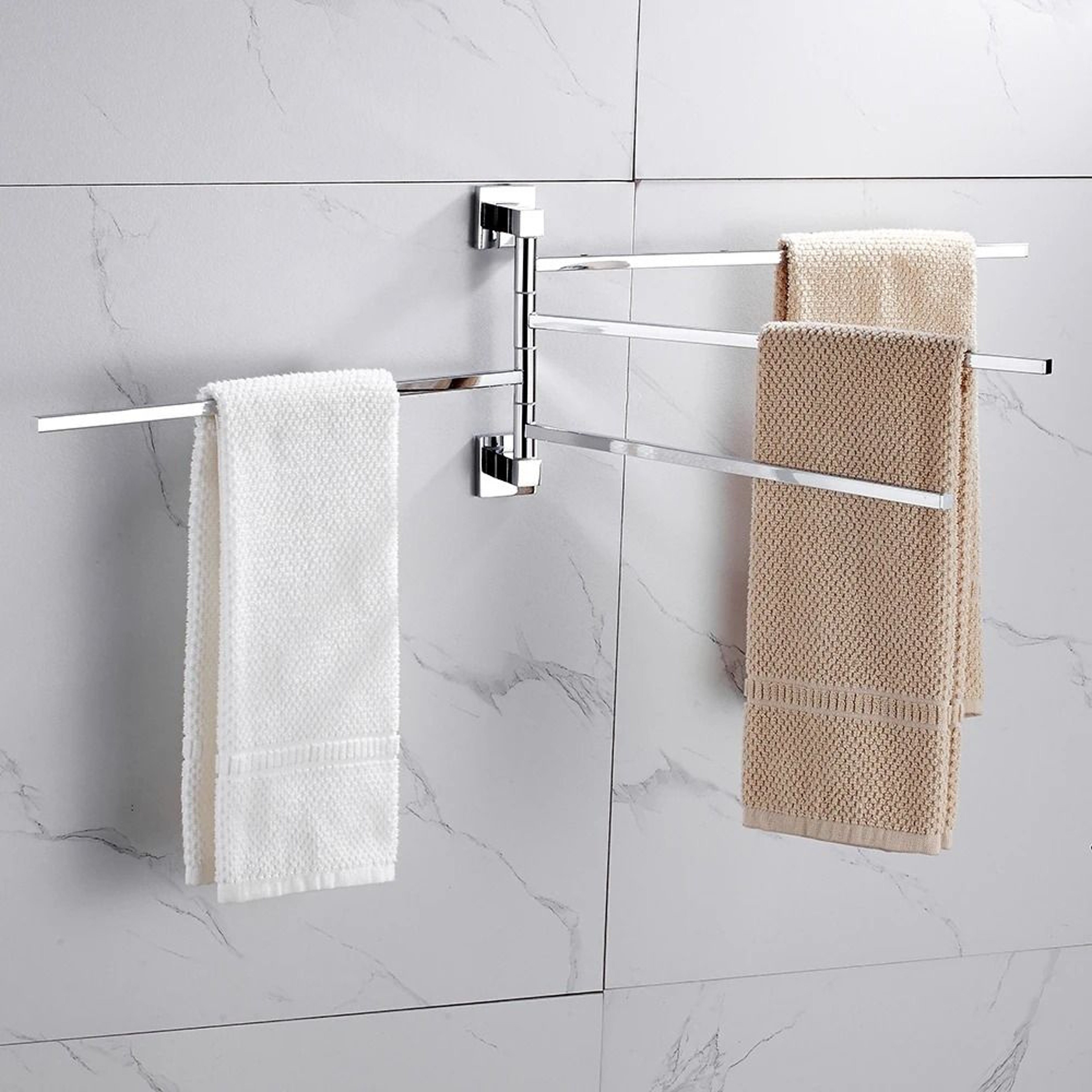 WallMounted Stainless Steel SwingArm Towel Rack 1