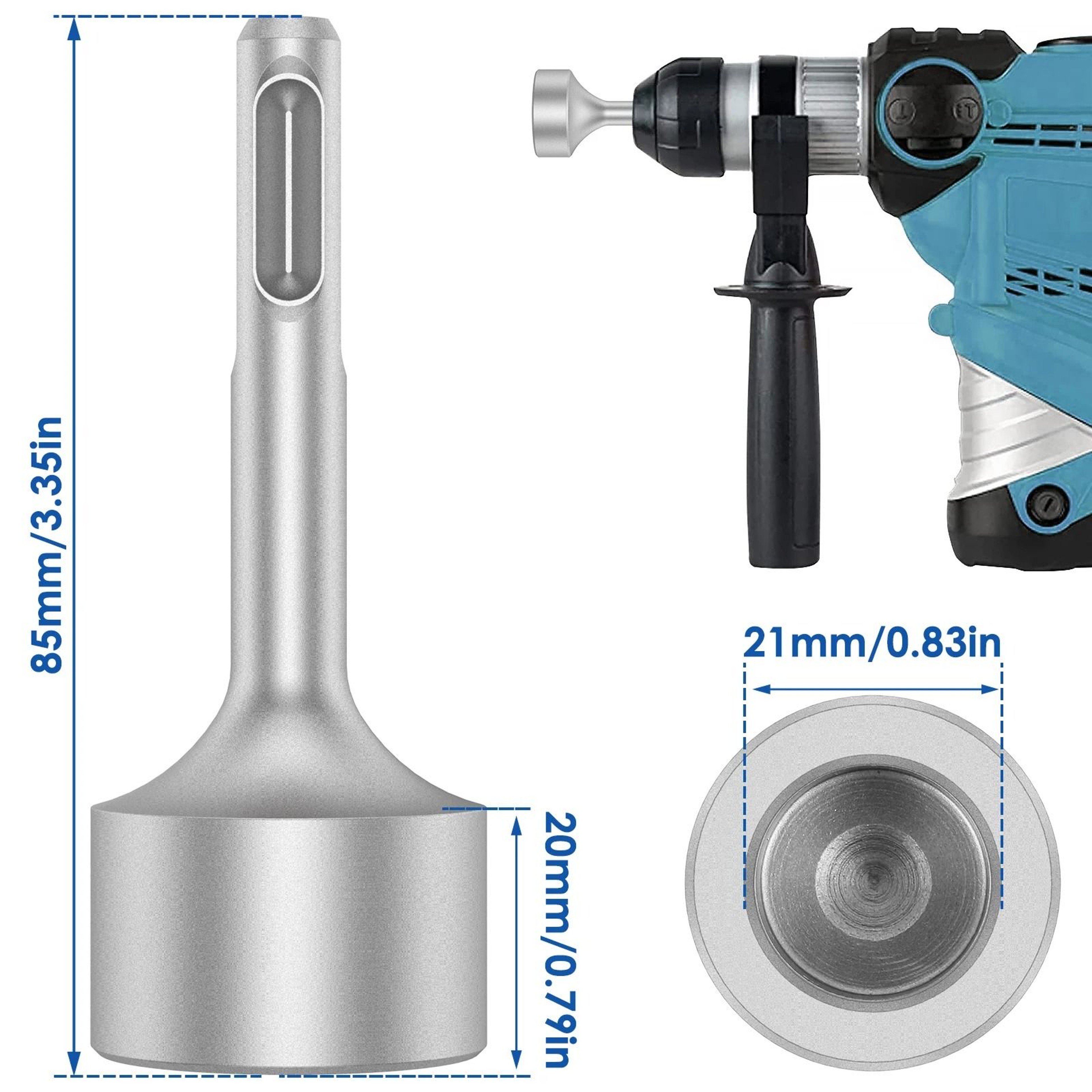 SDSPlus HeavyDuty Steel Ground Rod Driver Drill Bit 12