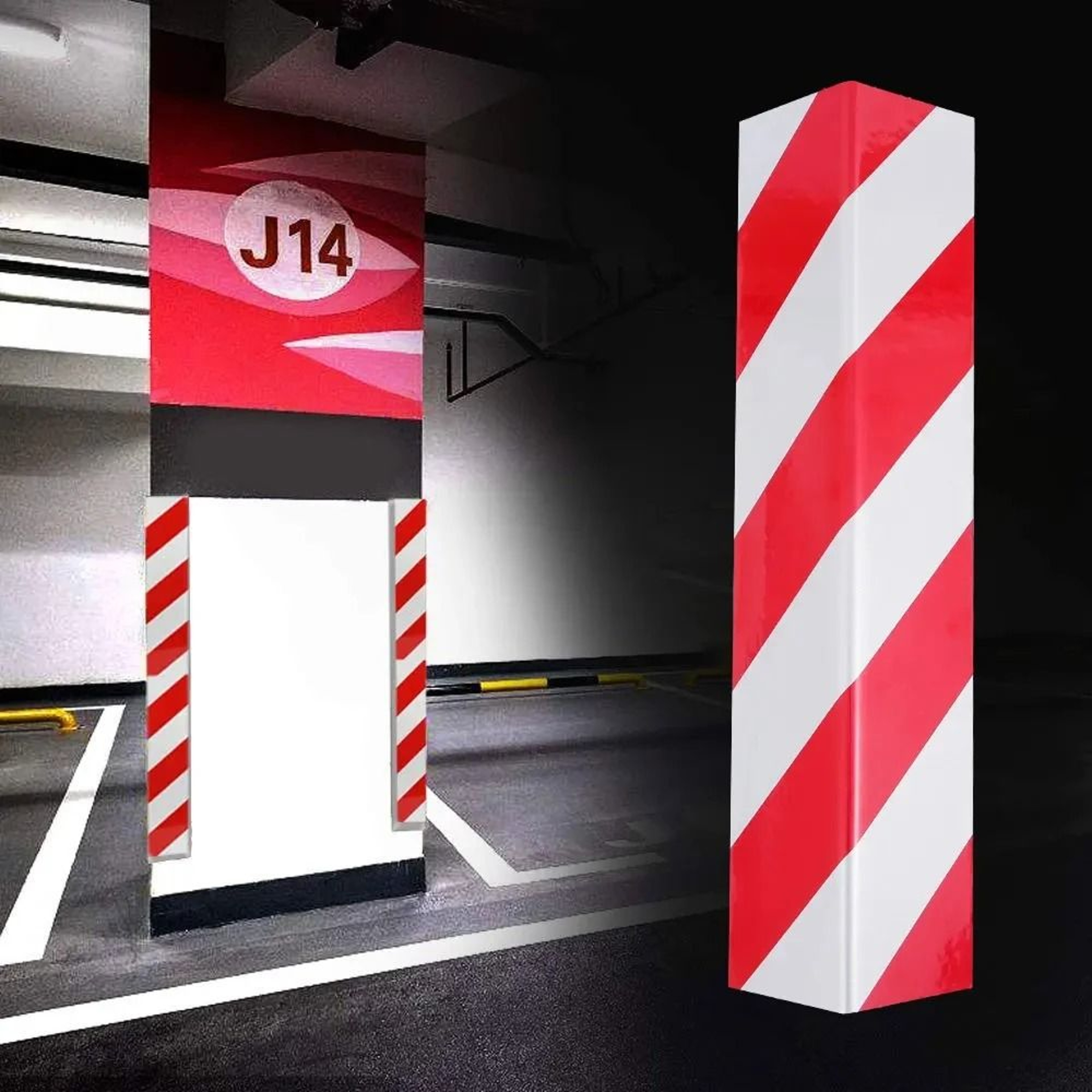 2Pack Garage Wall  Pillar Foam Corner Edge Protectors 3